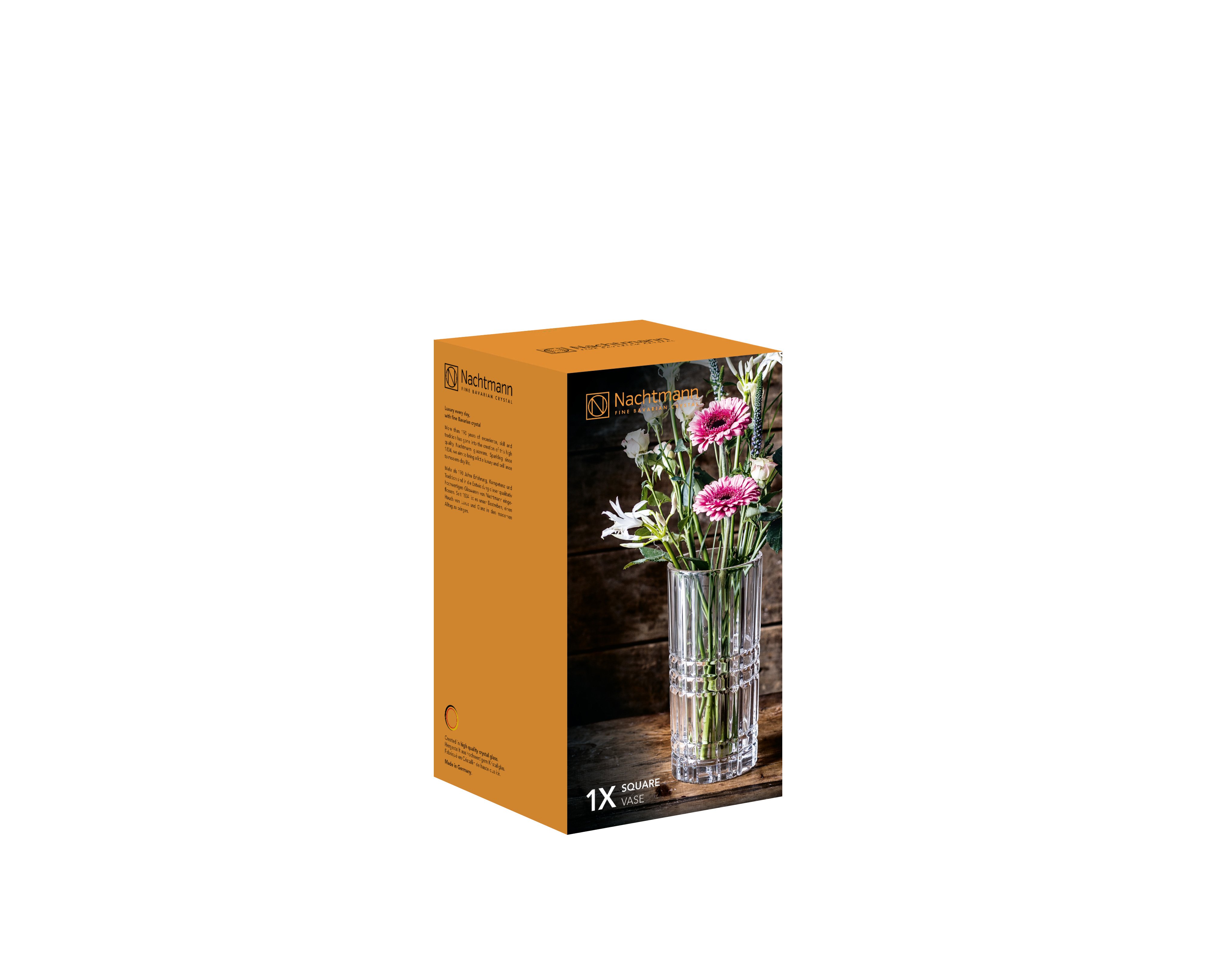 NACHTMANN Square Vase / Hurricane Lamp - 23cm | 9.094in