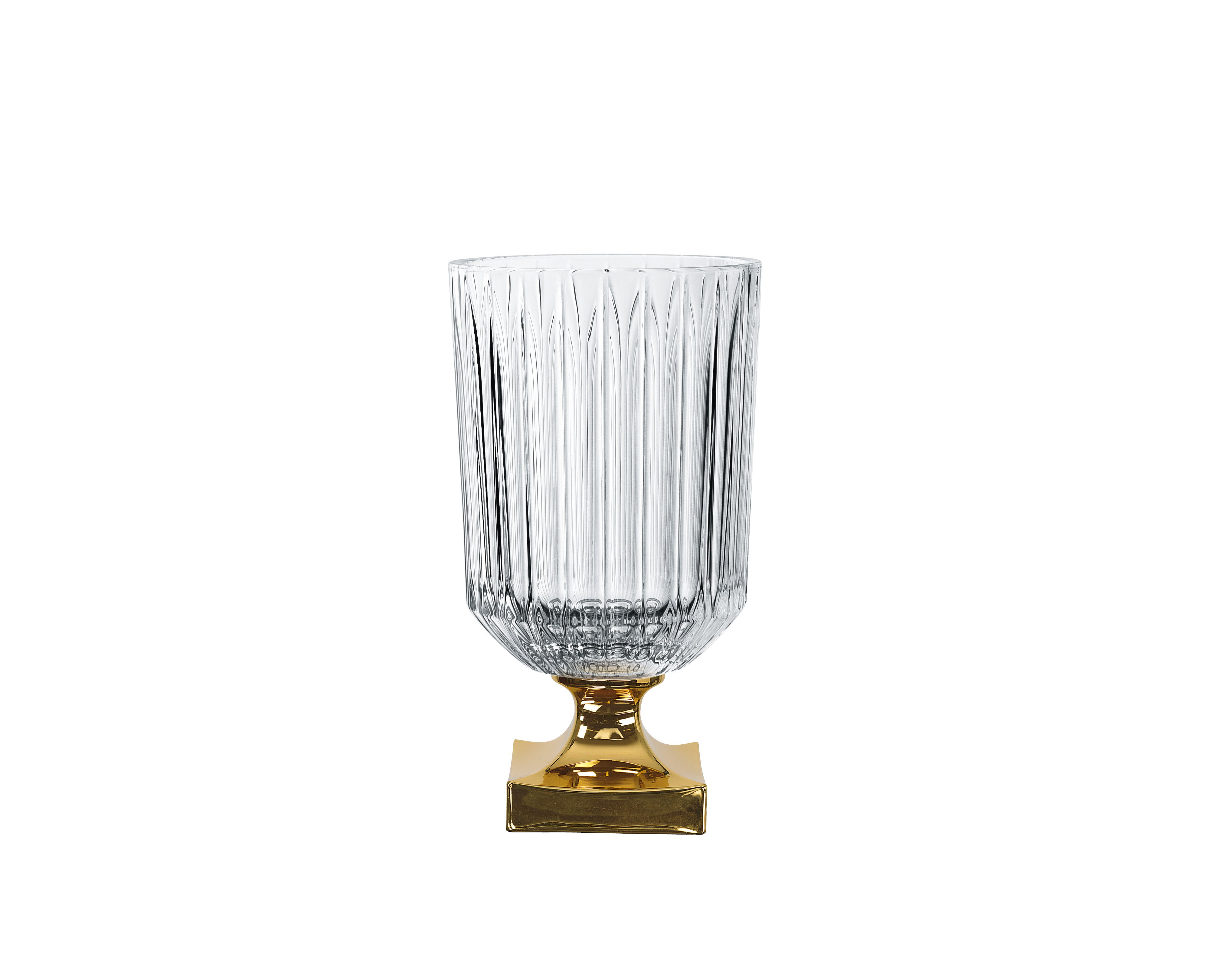NACHTMANN Minerva Vase - gold footed, 32cm | 12.4in