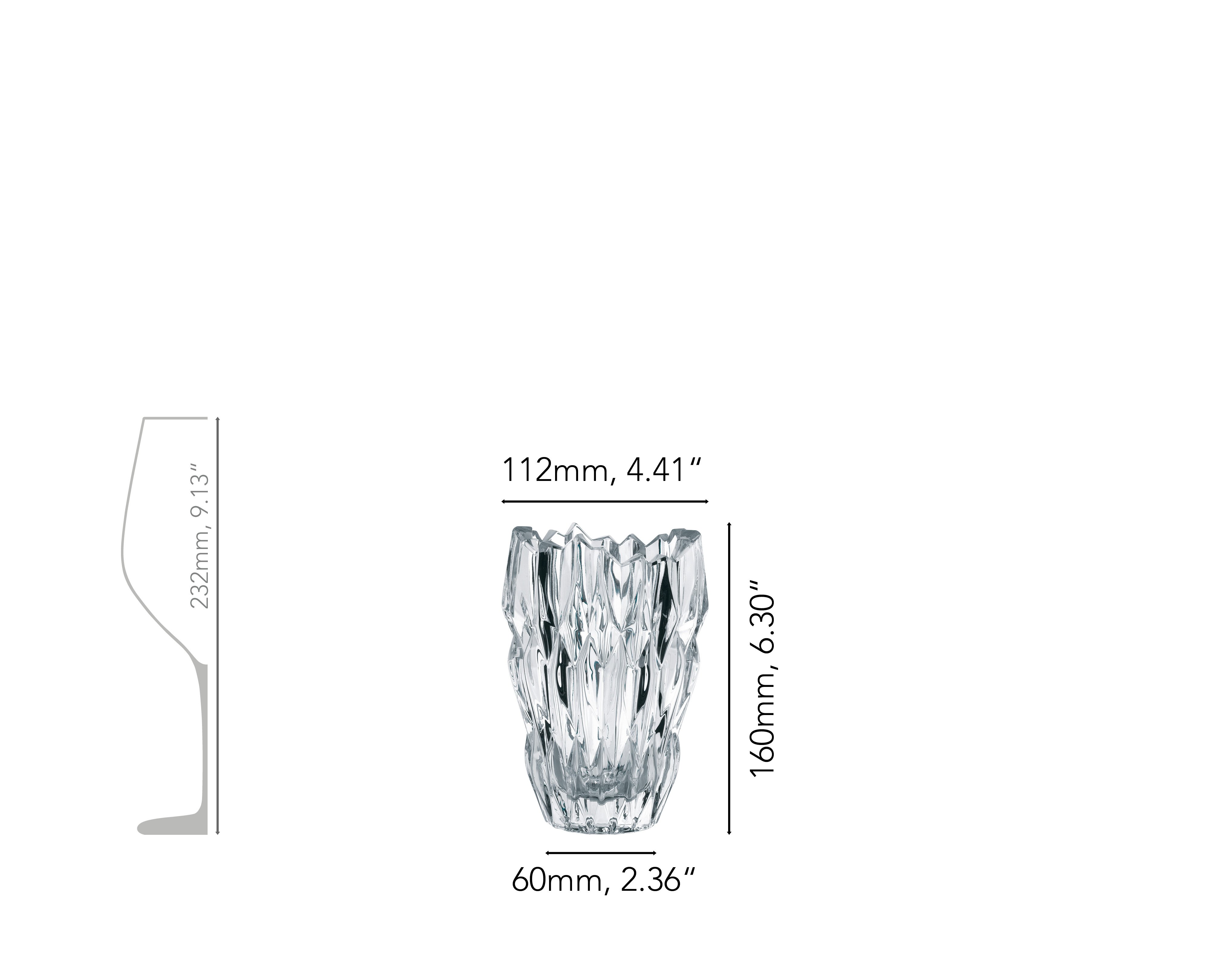 NACHTMANN Quartz Vase - 16cm | 6.286in