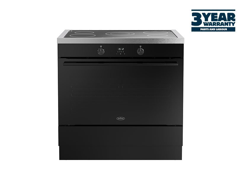 90cm Electric range cooker with a 5 zone induction hob and multifunction main oven with integrated grill