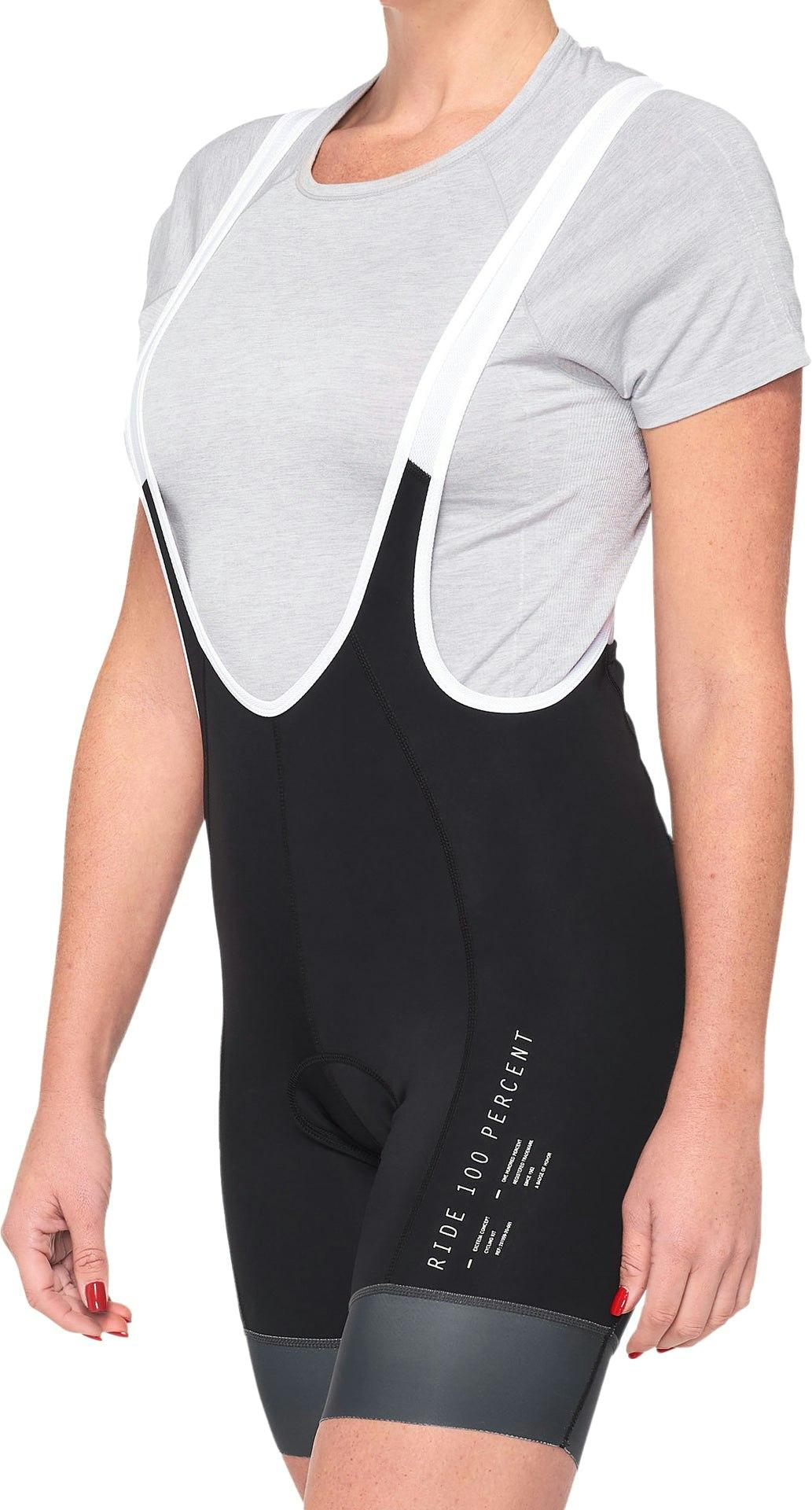 100%_Exceeda_Womens_Bib_Knicks_(L,_Black/Charcoal)