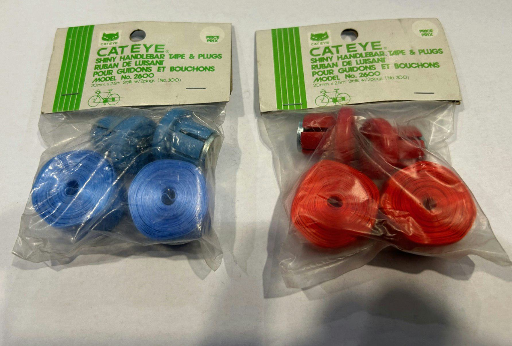 Shiny_Handlebar_Tape_With_Plugs_Vintage_Made_In_Japan_(Red)