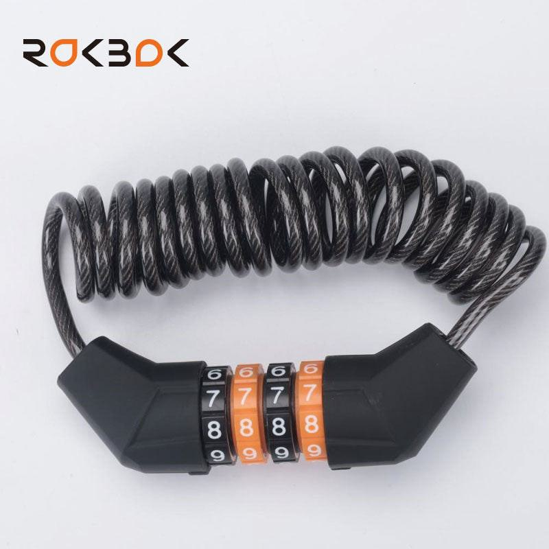 Bicycle_Helmet_Lock_with_Rubber_Paint_Finish_Long_Zinc_Alloy_-_Black_and_Orange