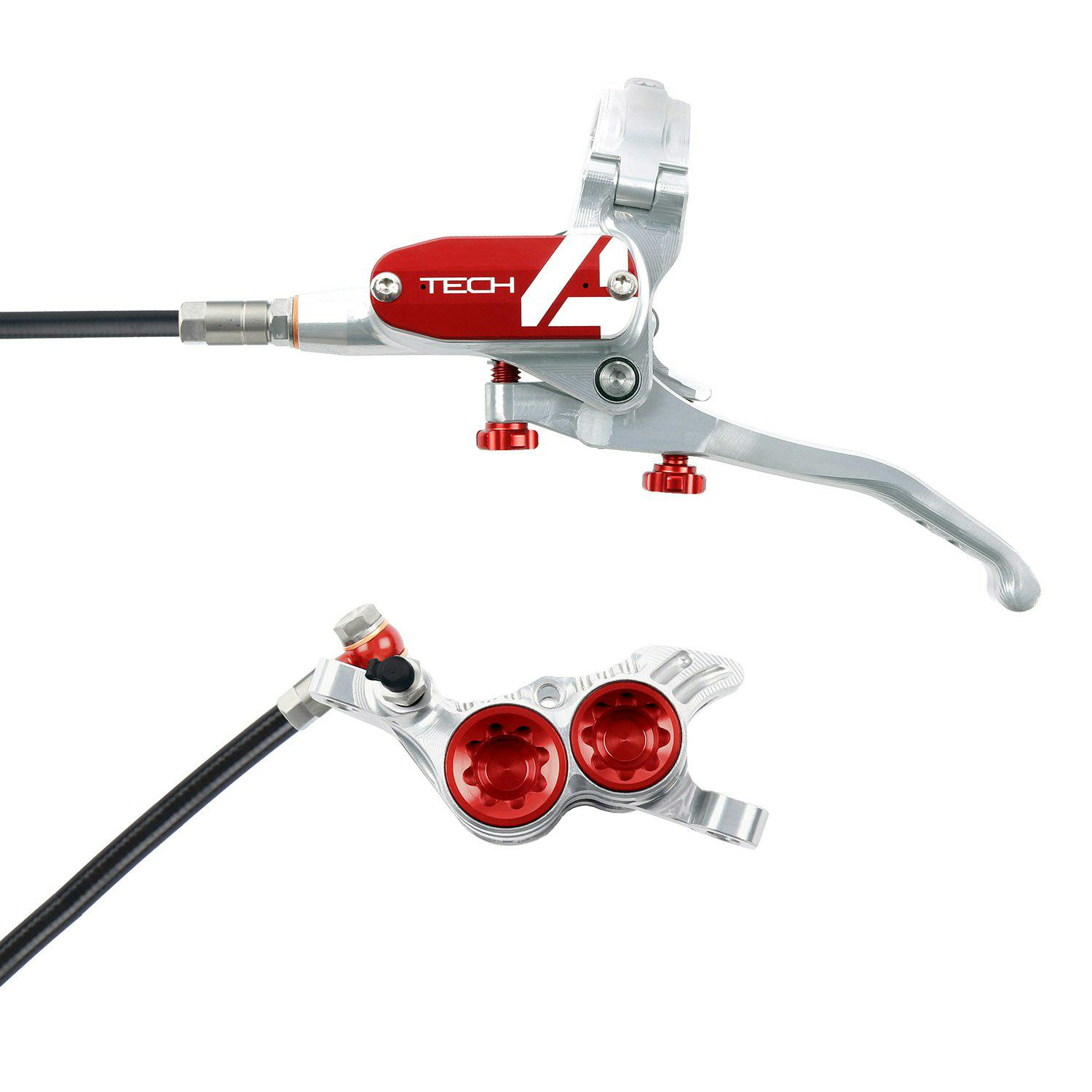 Tech4_V4_Brake_Silver/Red_Rear