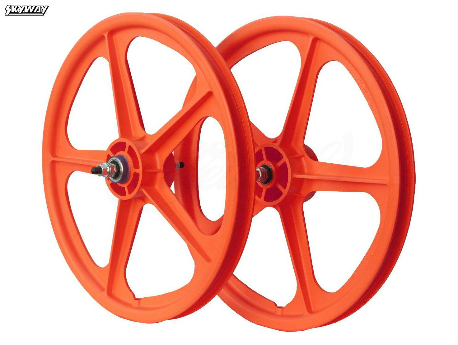 California_Special_(Silver/Red)_+_Skyway_Tuff_II_5-Spoke_Wheelset_+_Skyway_Tuff_Brake_Pads!_(Orange,_18"_-_18.9")