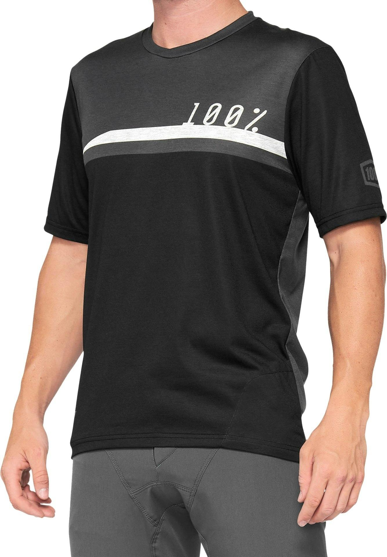 100%_Airmatic_Mens_SS_MTB_Jersey_(M,_Black/Charcoal)