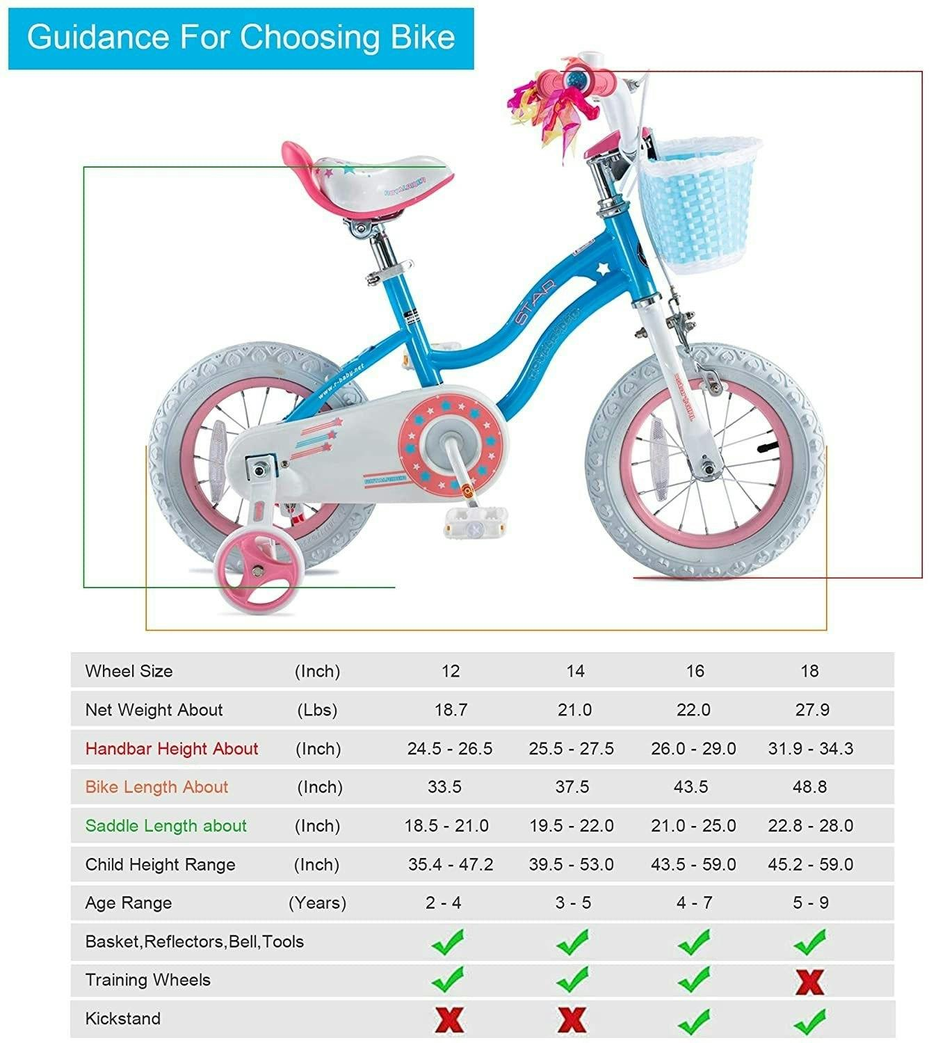 Stargirl_Girls_Kids_Bike_Blue_White_Color_14_Inch_With_Training_Wheels