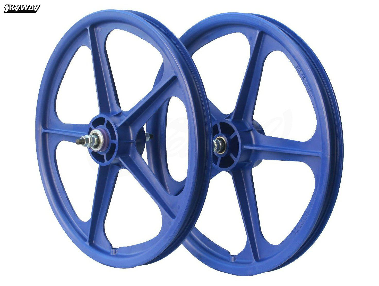 California_Special_(Silver/Black)_+_Skyway_Tuff_II_5-Spoke_Wheelset_+_Skyway_Tuff_Brake_Pads!_(Blue,_18"_-_18.9")