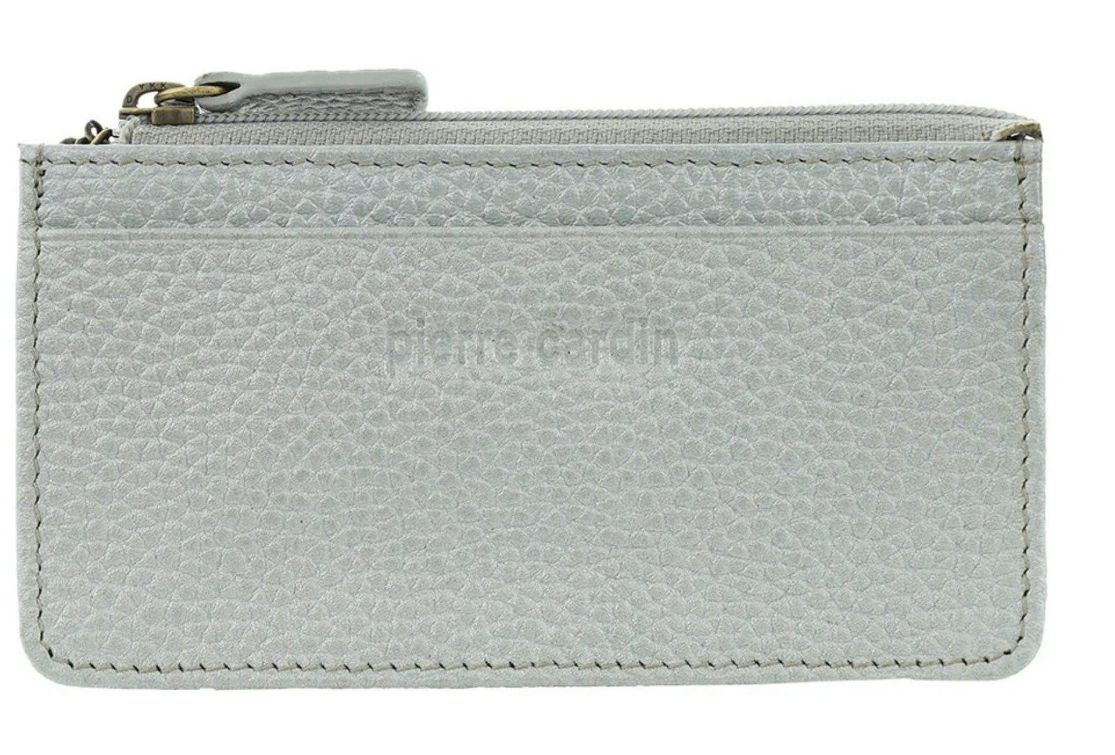 Pierre_Cardin_RFID_Leather_Coin_Purse_Wallet_w/_Keyring_in_Silver