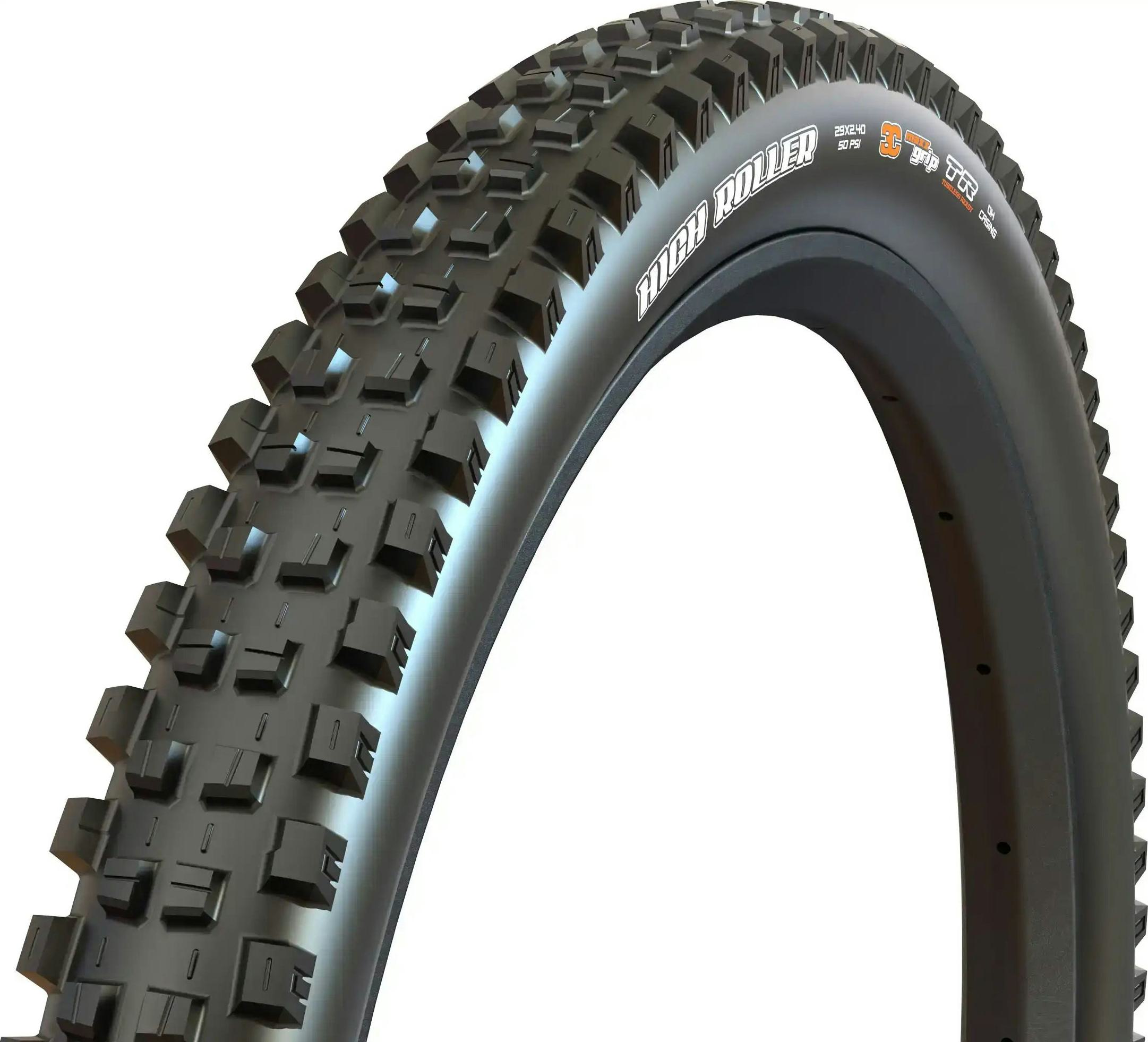 High_Roller_III_3C_MaxxGrip_DH_TR_Tubeless_Folding_MTB_Tyre_(Black,_29",_2.4")