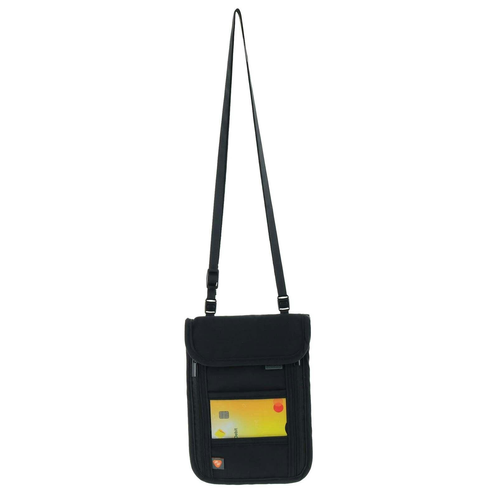 Milleni_RFID_Blocking_Travel_Neck_Wallet_Stash_Passport_Pouch_Security_-_Black
