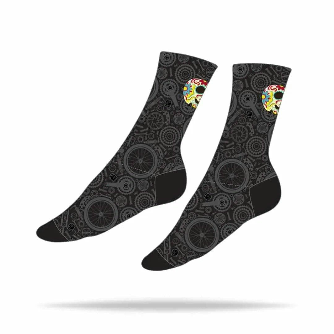 FTECH_CYCLING_SOCKS_-_TRIBAL_BLACK