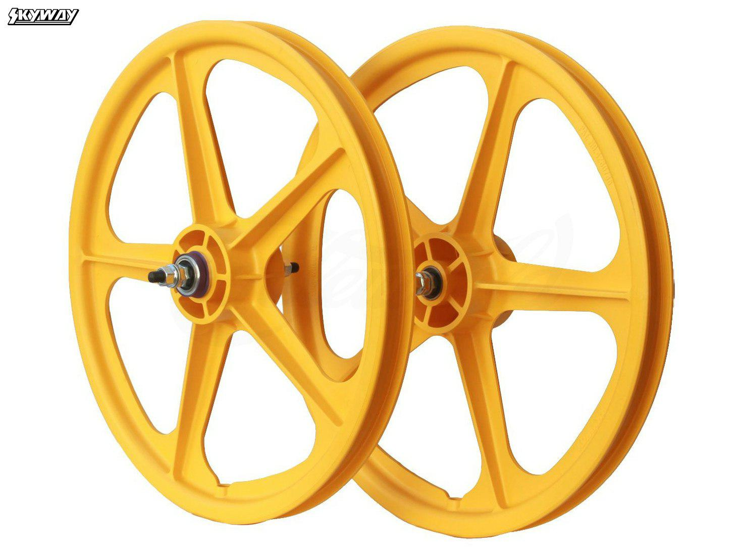 California_Special_(Silver/Black)_+_Skyway_Tuff_II_5-Spoke_Wheelset_+_Skyway_Tuff_Brake_Pads!_(Yellow,_18"_-_18.9")
