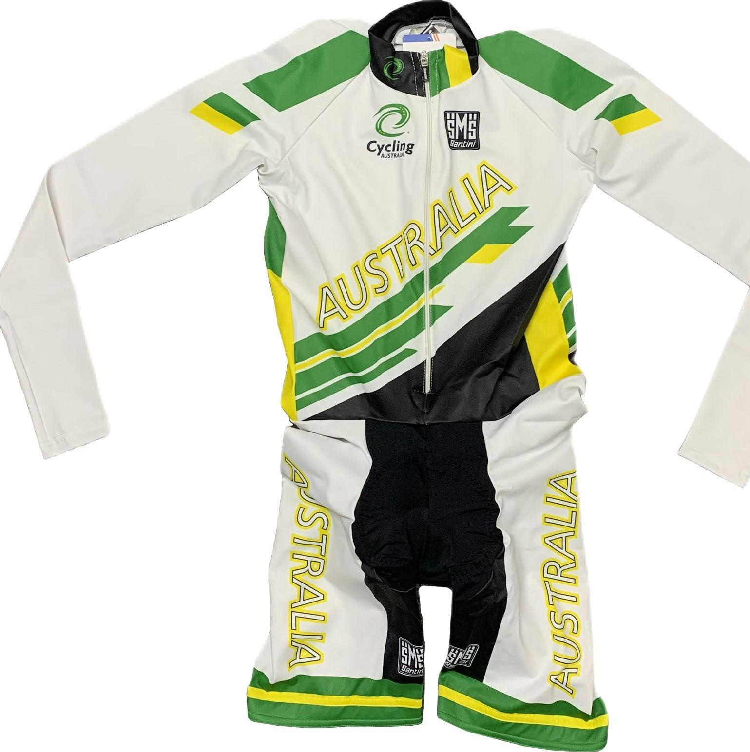 Cycling_Australia_Masters_L/Sleeve_Skinsuit_NAT_Chamois