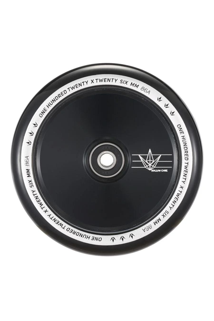 Hollow_Core_120mm_Scooter_Wheels_Black/Black_Pair