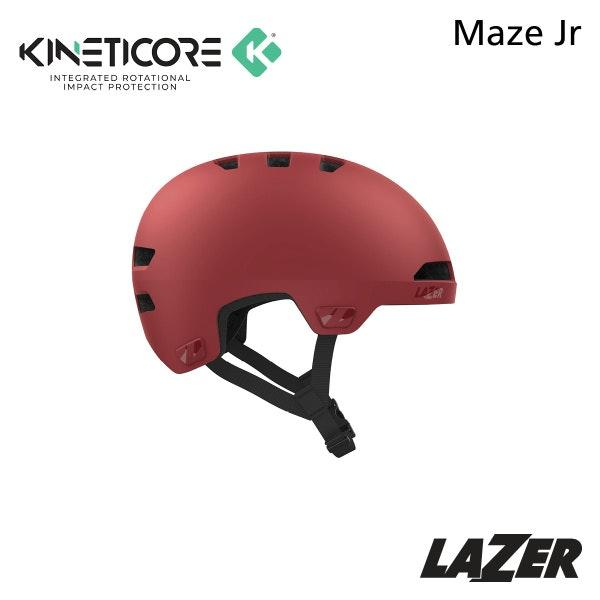 Lazer,_Helmet_Maze_Junior_KinetiCore_(Matte_Red)