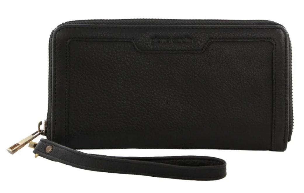 Pierre_Cardin_Womens_Leather_Zip_Around_Wallet_w/_Wristlet_in_Black