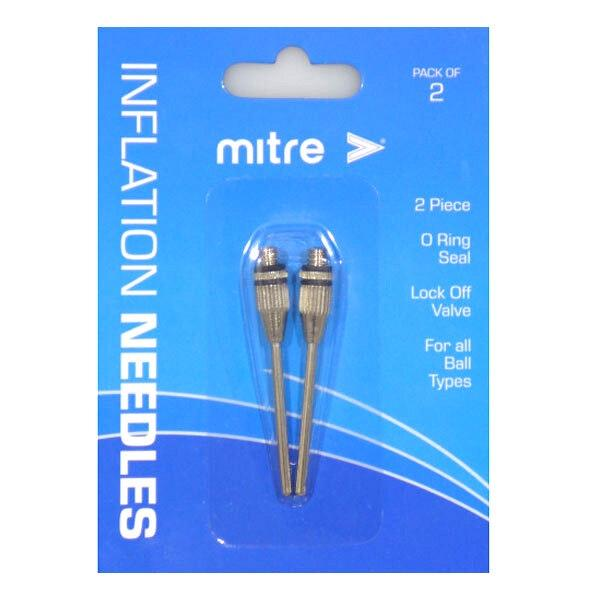2pc_Mitre_Thick_Inflation_Needle_for_Basketball/Volleyball_Soccer_Balls_Silver