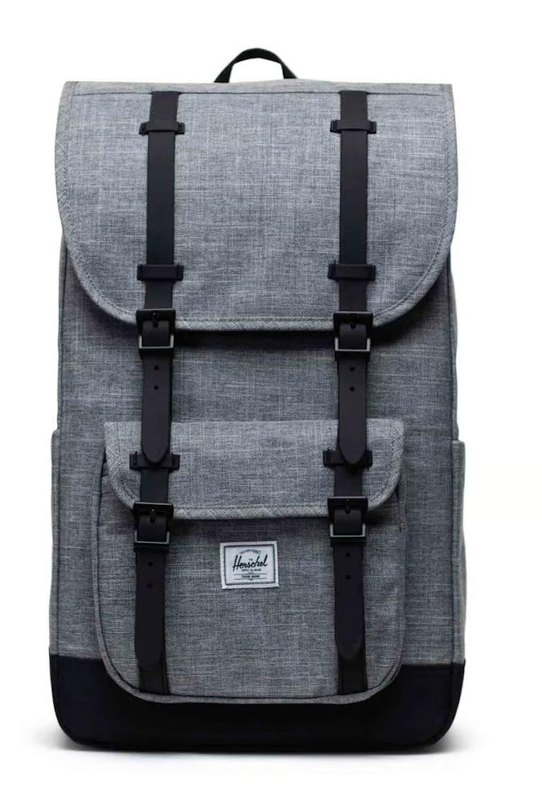 Herschel_Little_America_Backpack_Bag_in_Raven_Crosshatch