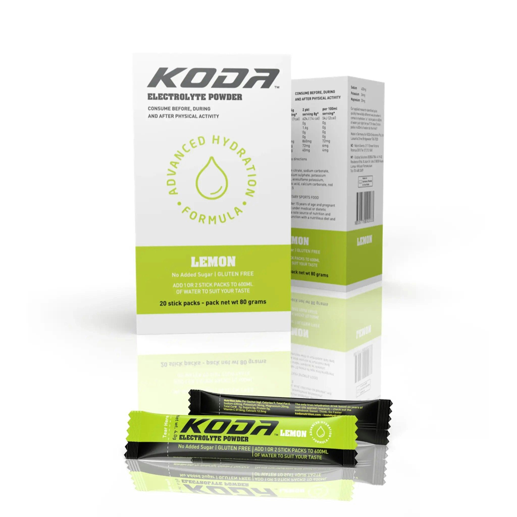Koda,_Electrolyte_Powder_20_stick_packs_(Lemon)