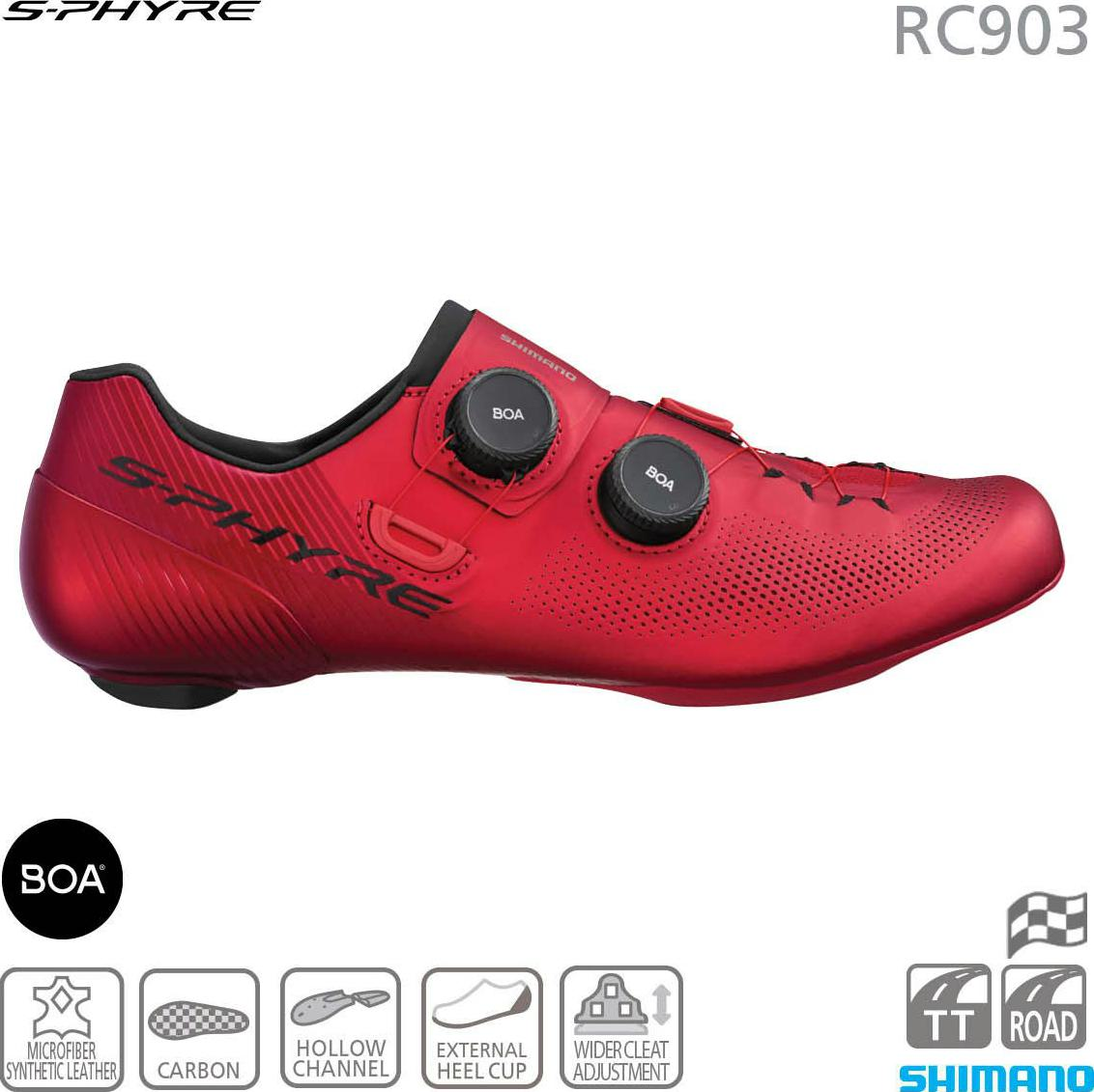 RC903_Road_Shoes_-_Red_-_E-Width_(Wide_fit)_(Red,_45_Euro_Wide)