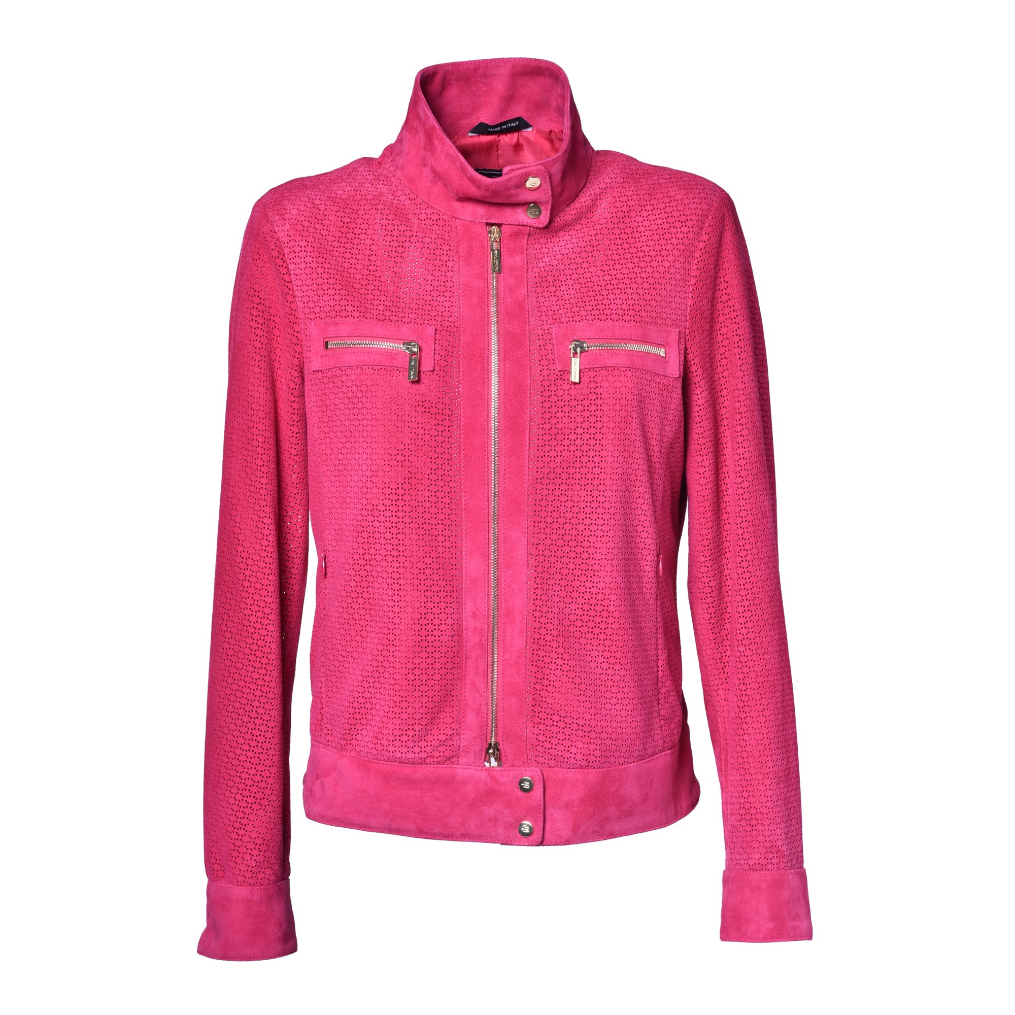 Jacket in fuchsia suede image
