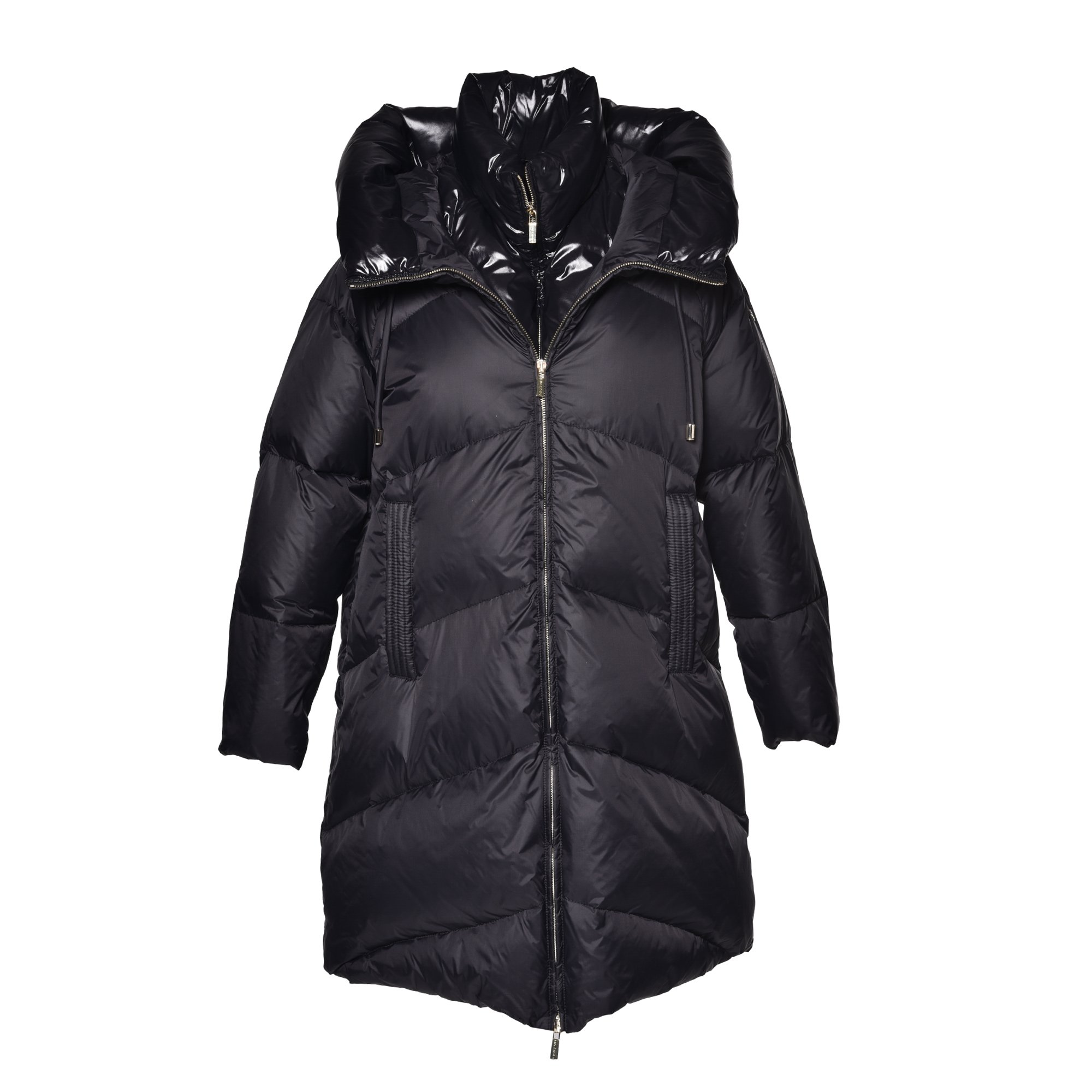Down jacket in black nylon image