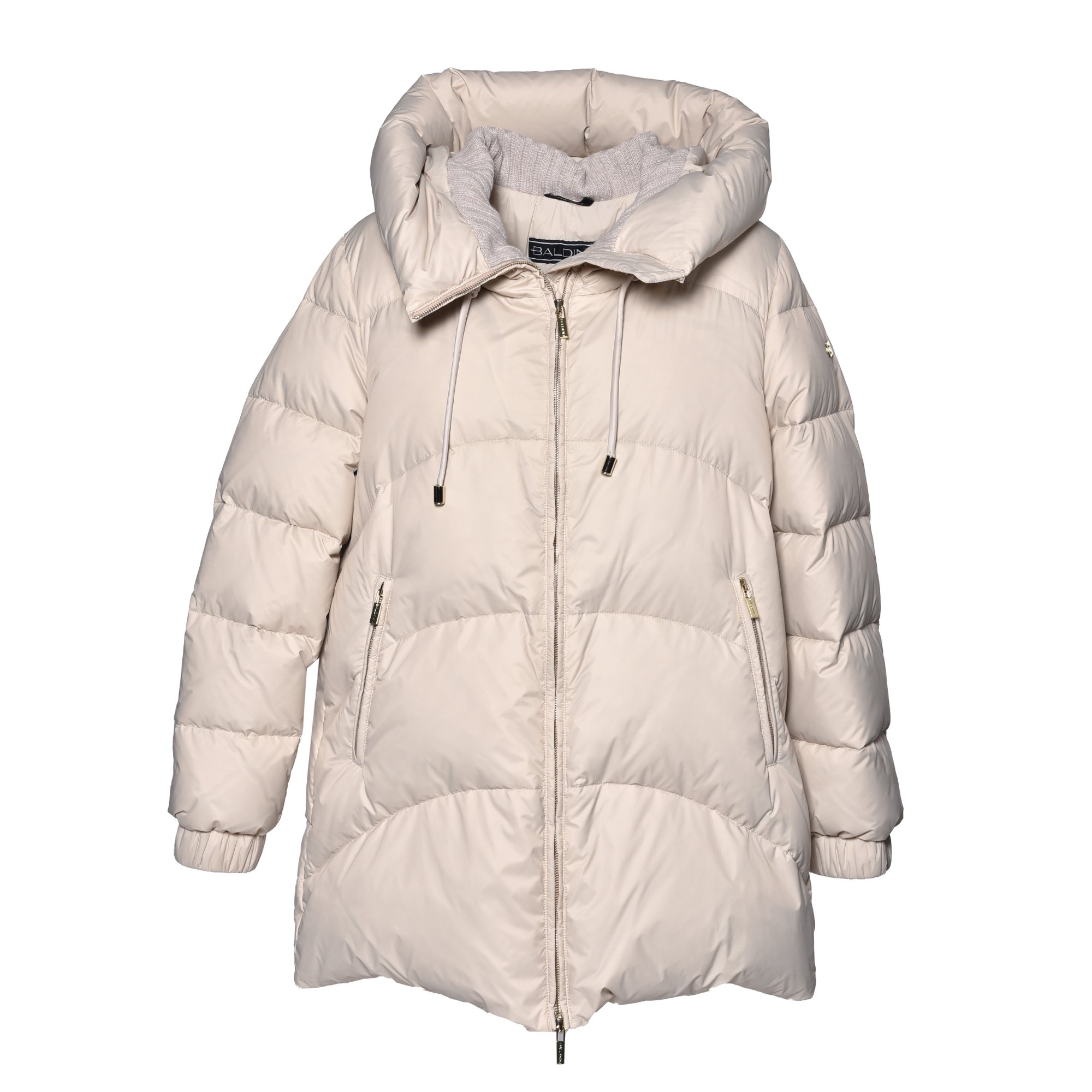 Down jacket in gold nylon image