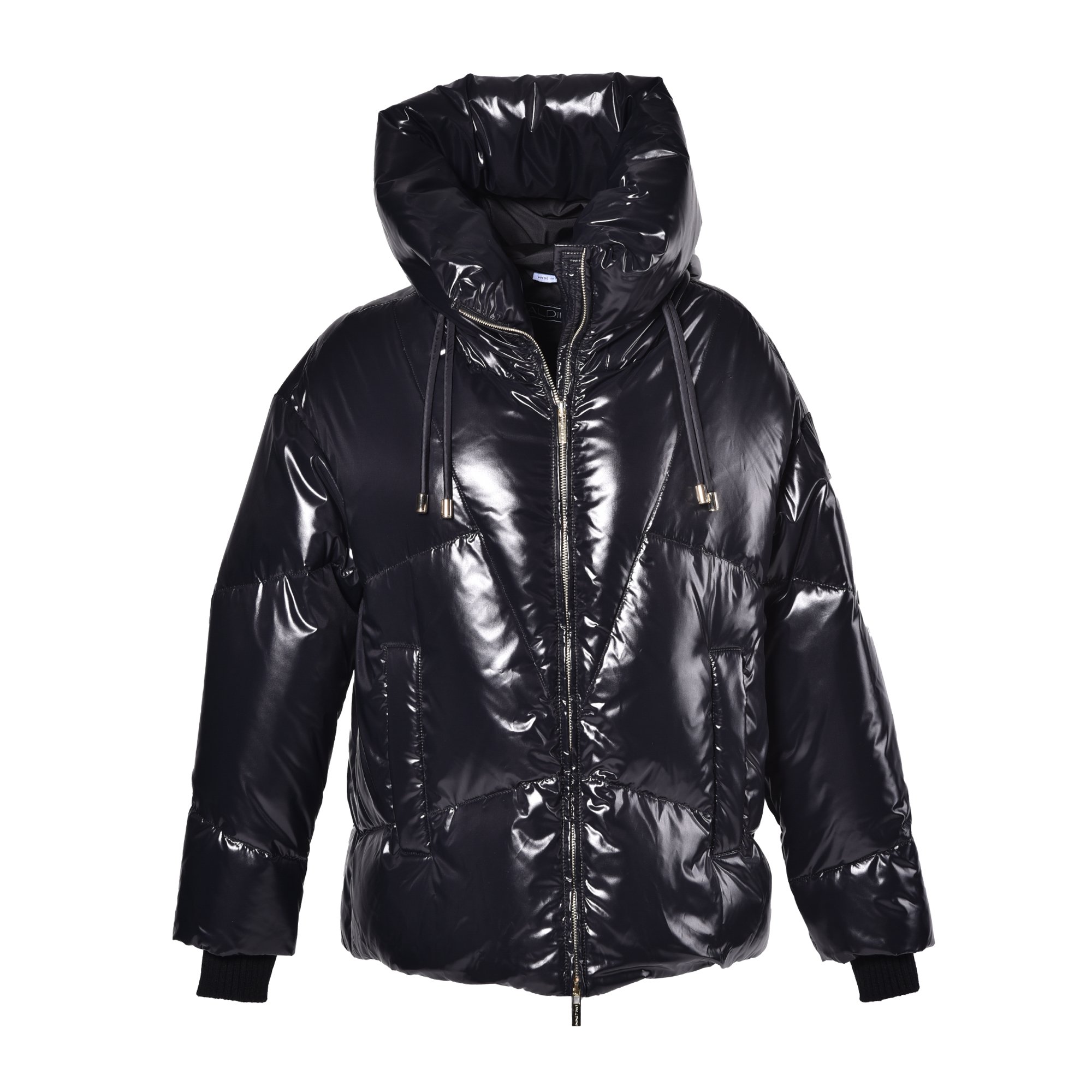 Down jacket in black nylon image