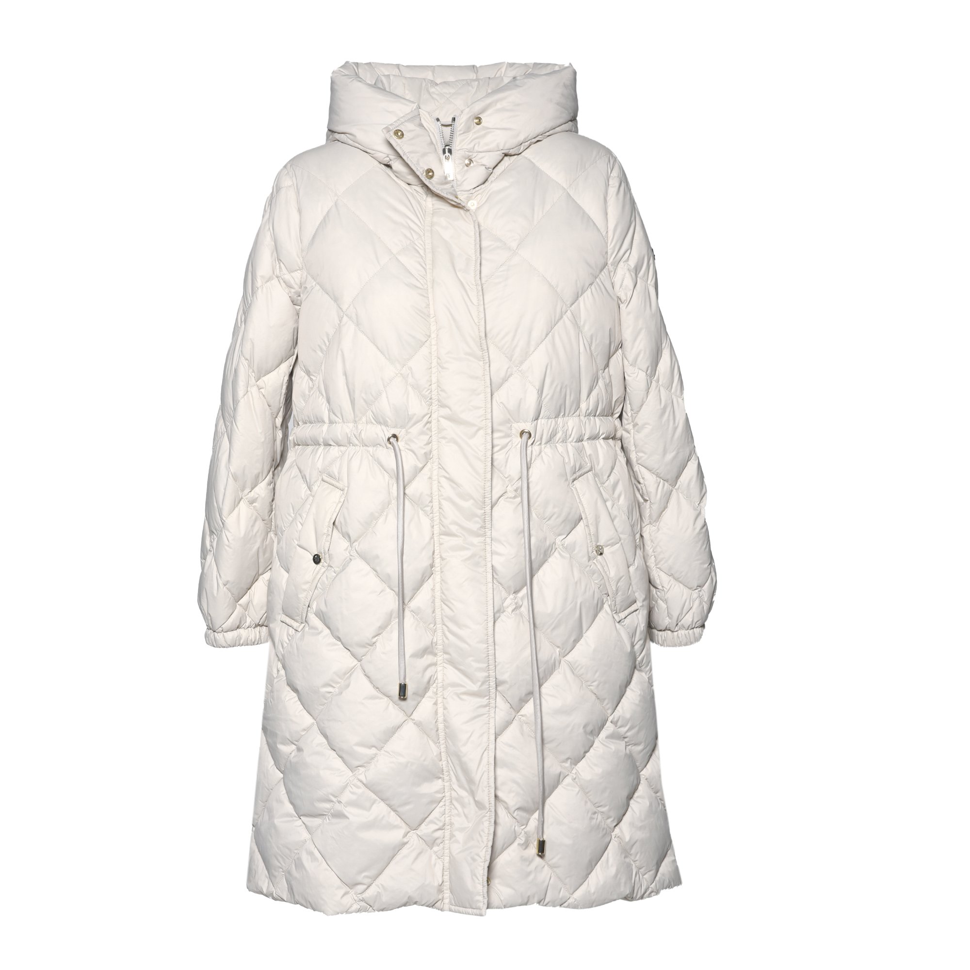 Down jacket in beige nylon image