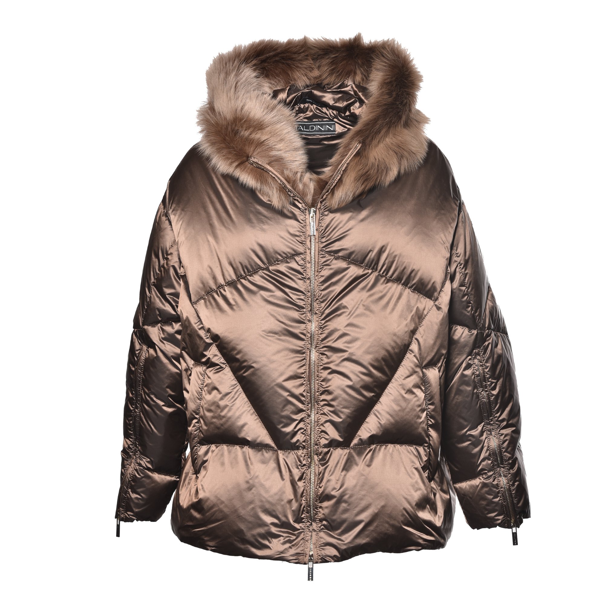 Down jacket in bronze nylon image