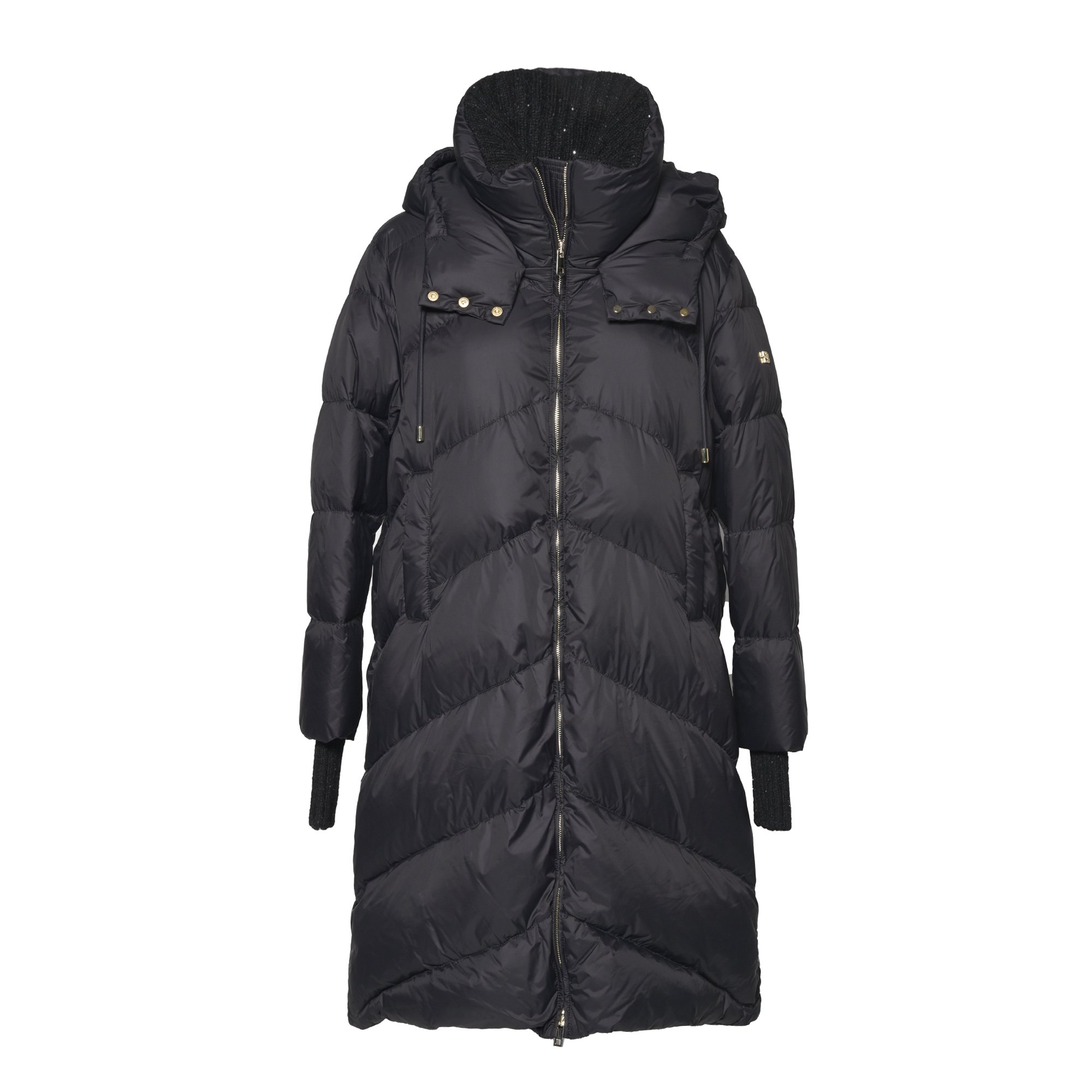 Down jacket in black nylon image