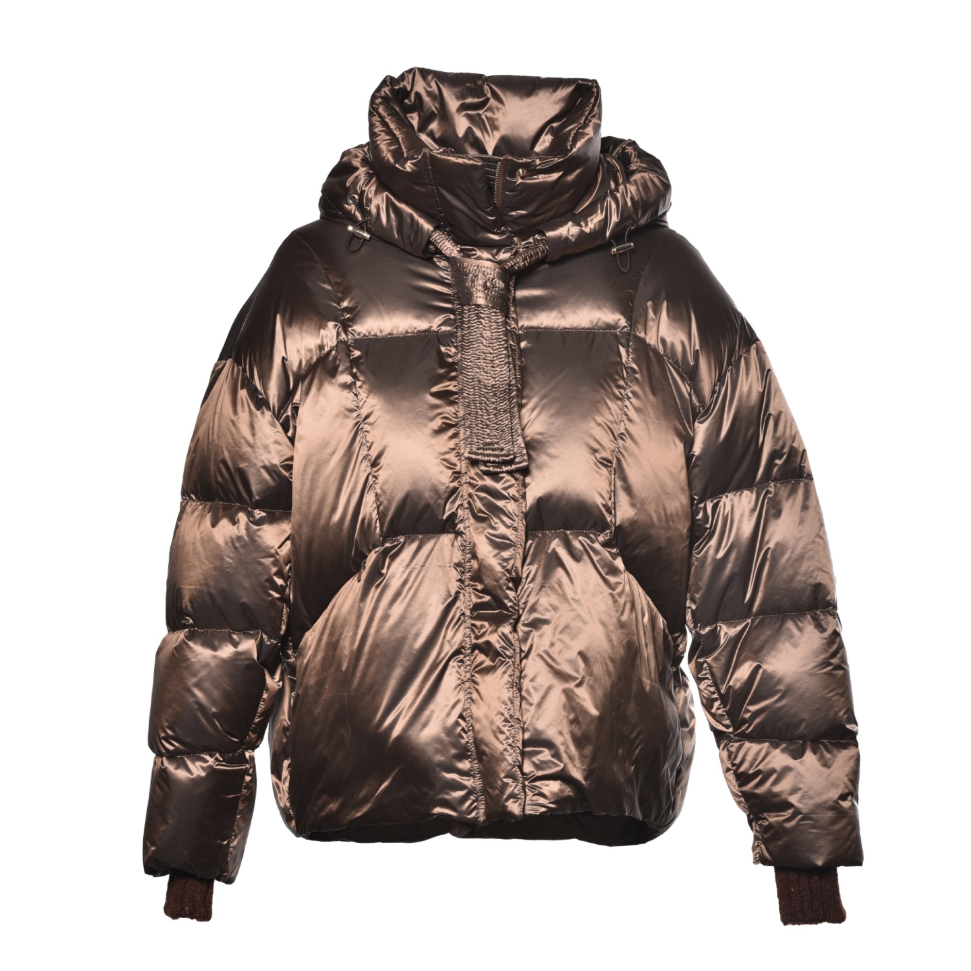 Down jacket in bronze nylon image