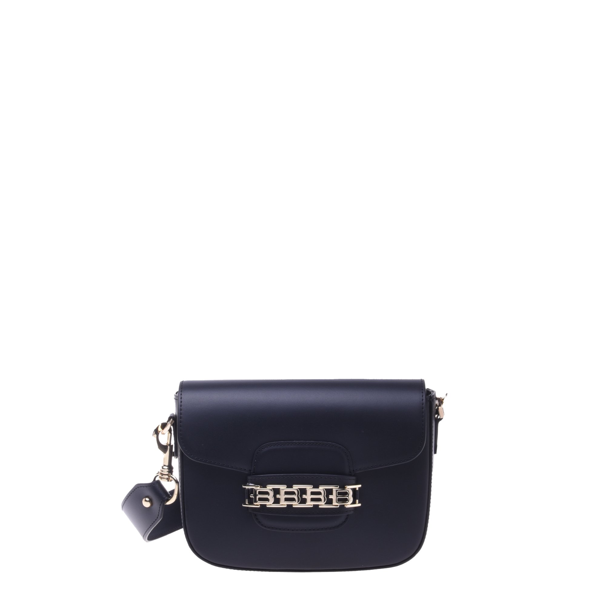 Black leather shoulder bag image