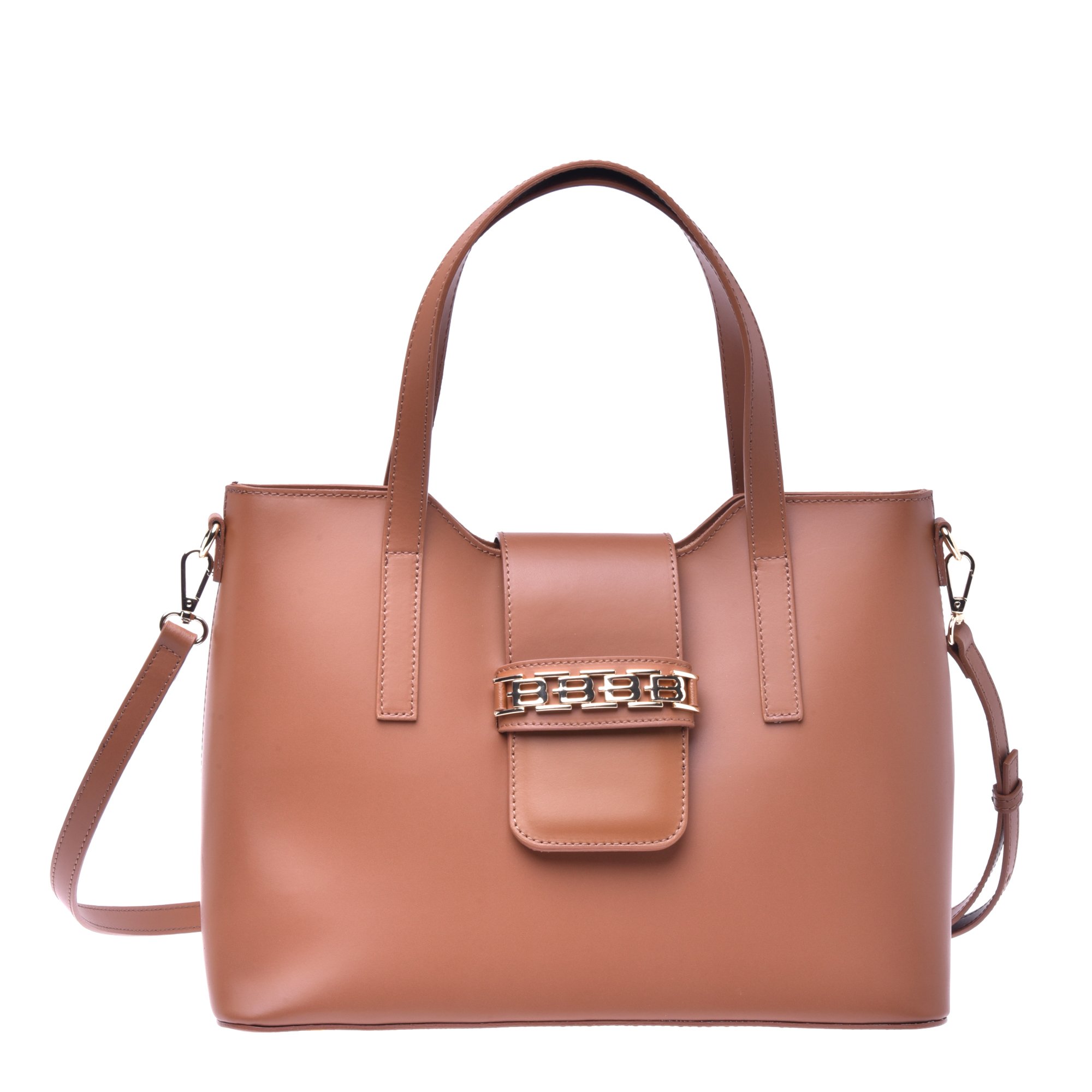 Tan leather shoulder bag image