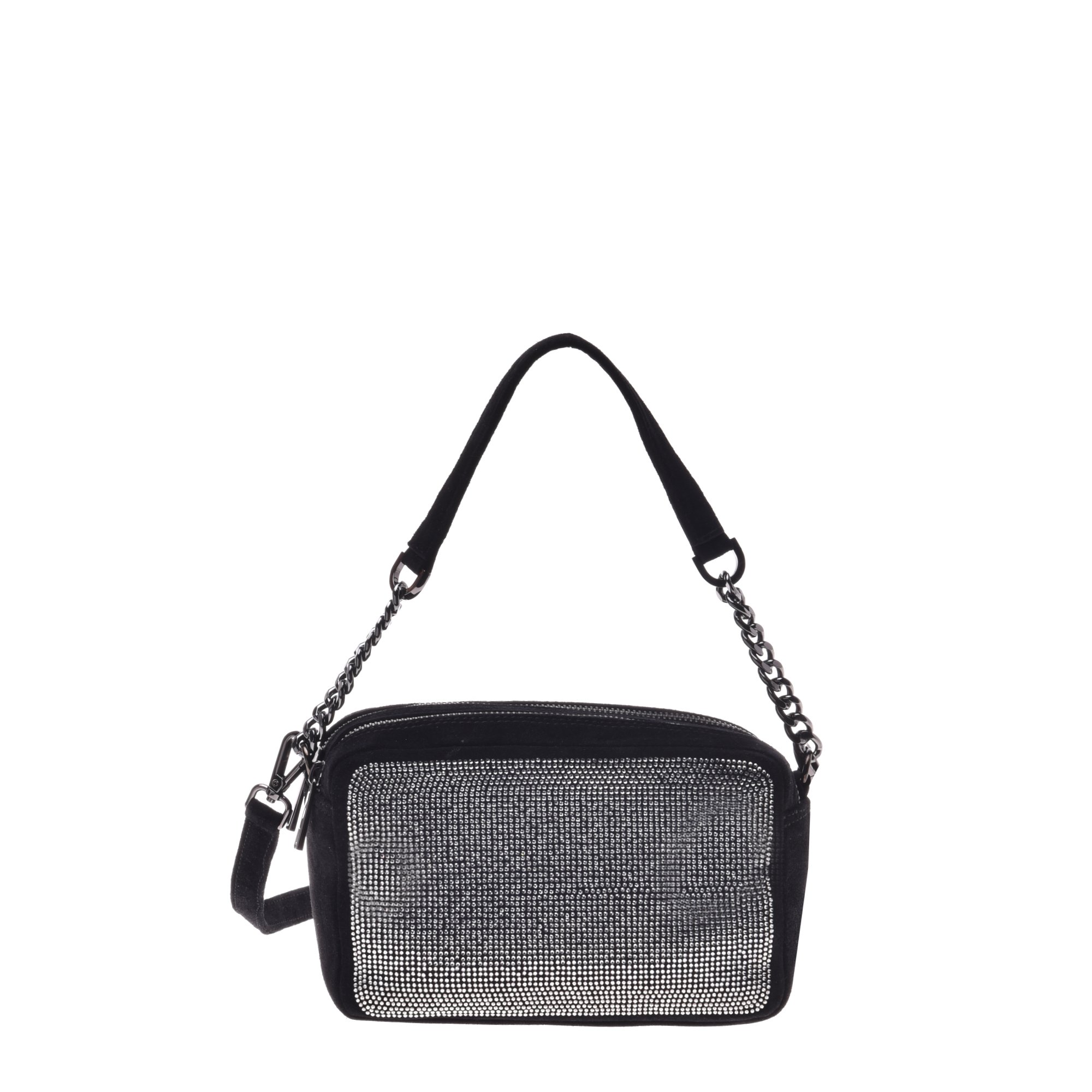 Black handbag in suede image
