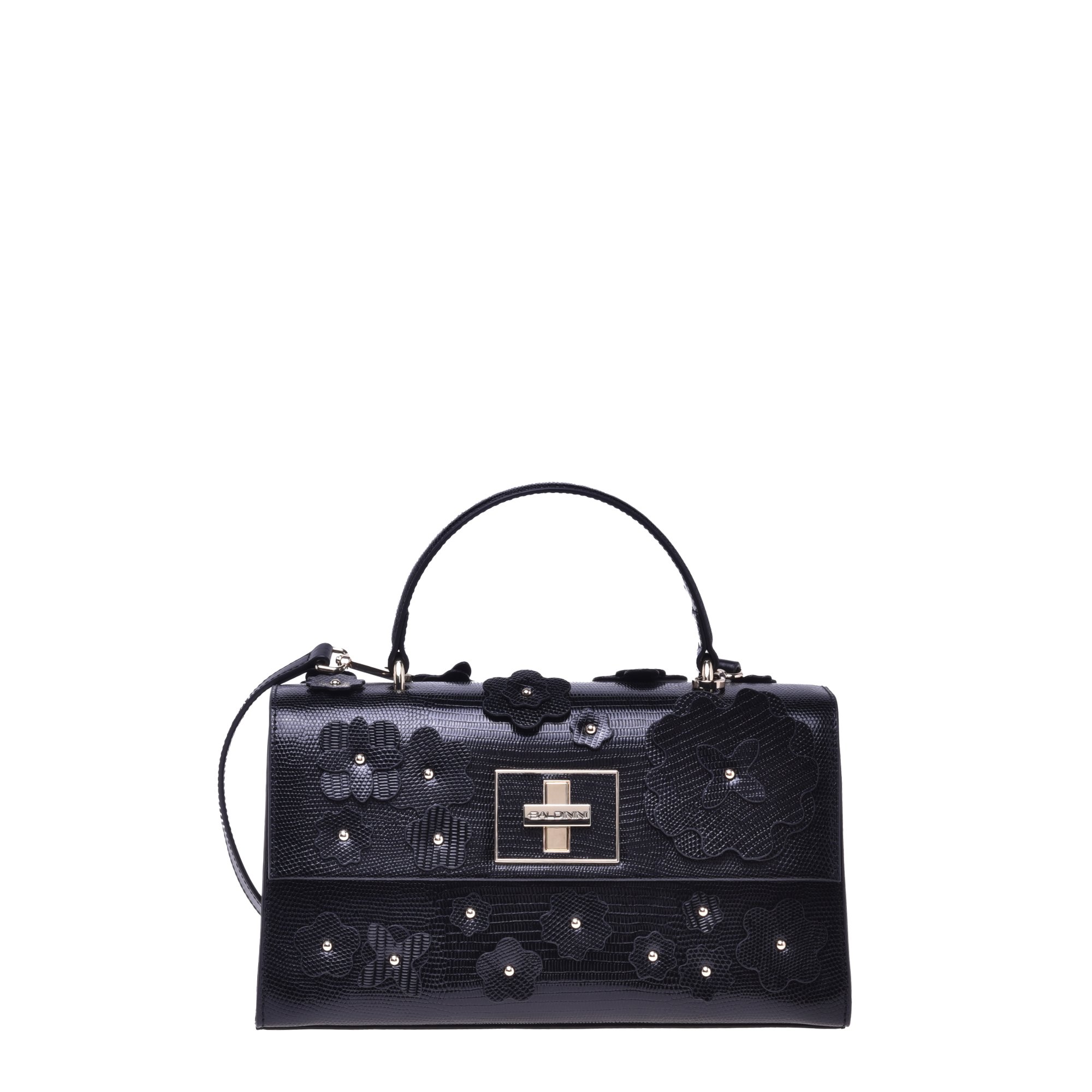Handbag in black calfskin image
