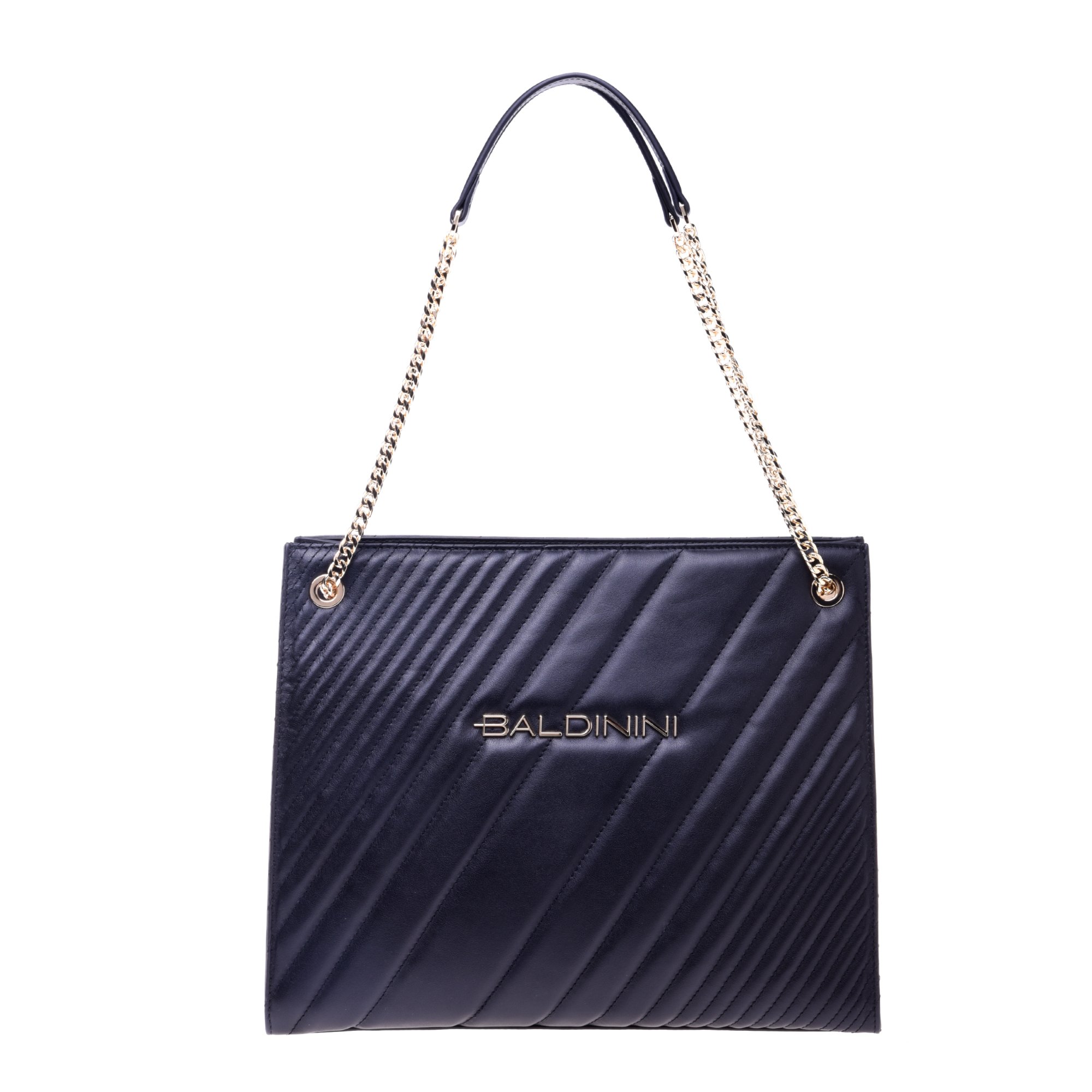 Tote bag in black quilted leather image