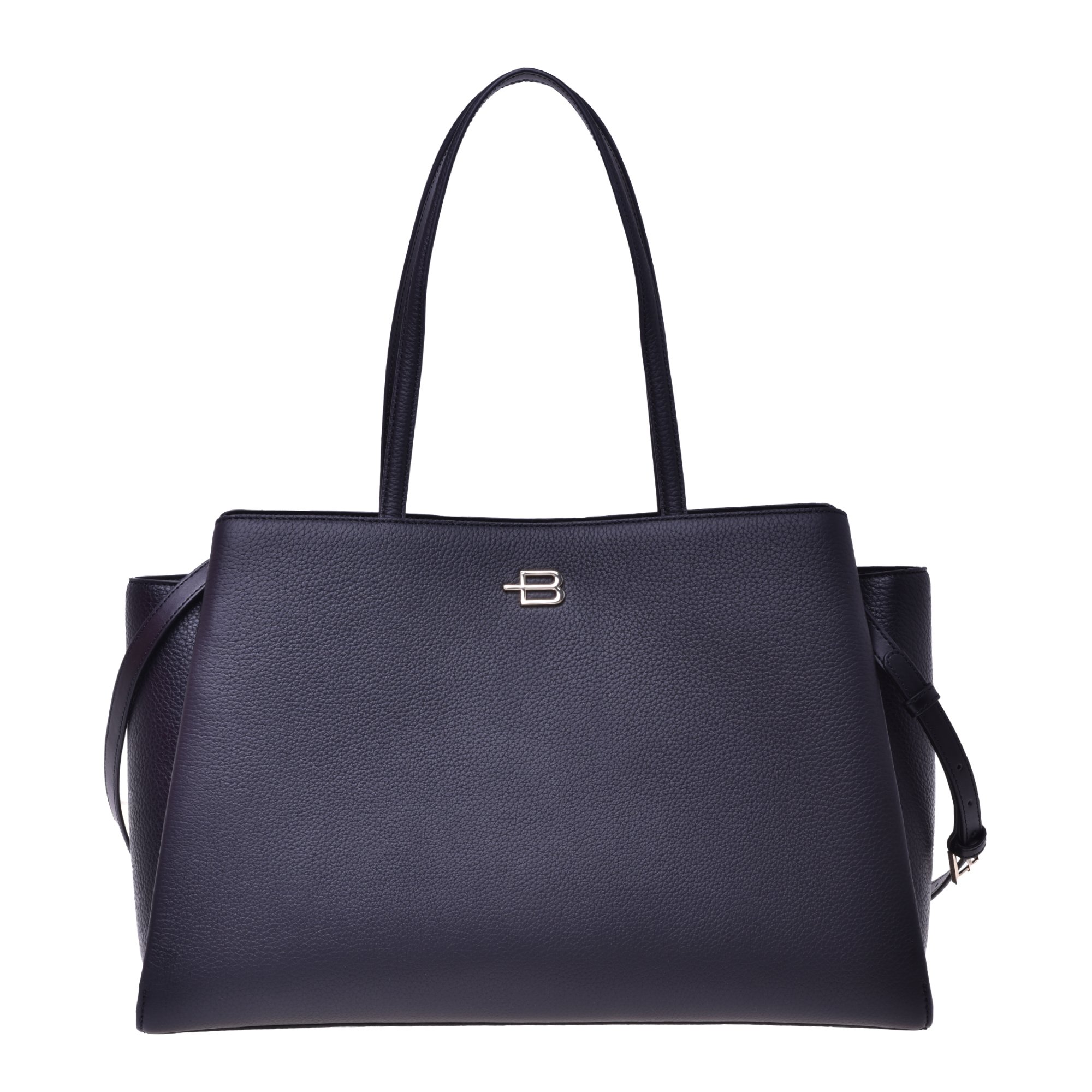 Tote bag in black tumbled leather image