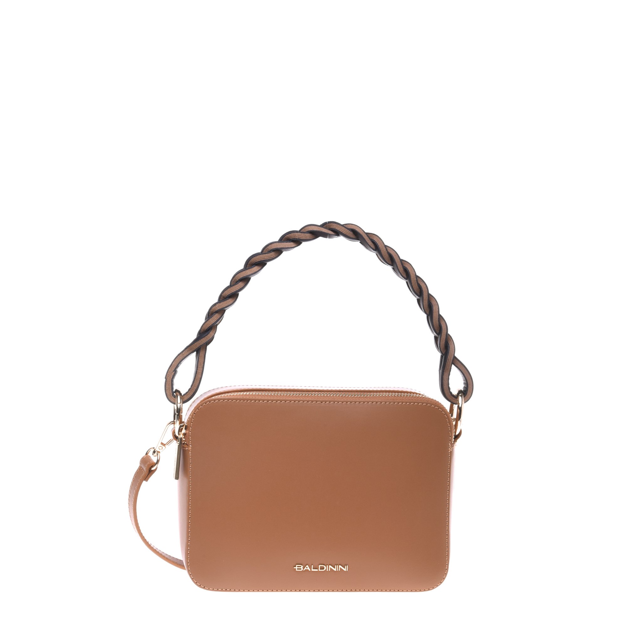 Tan leather shoulder bag image