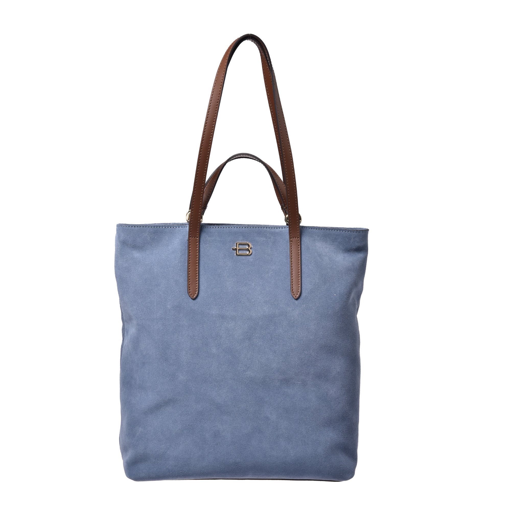 Avio suede and brown leather shopping bag image