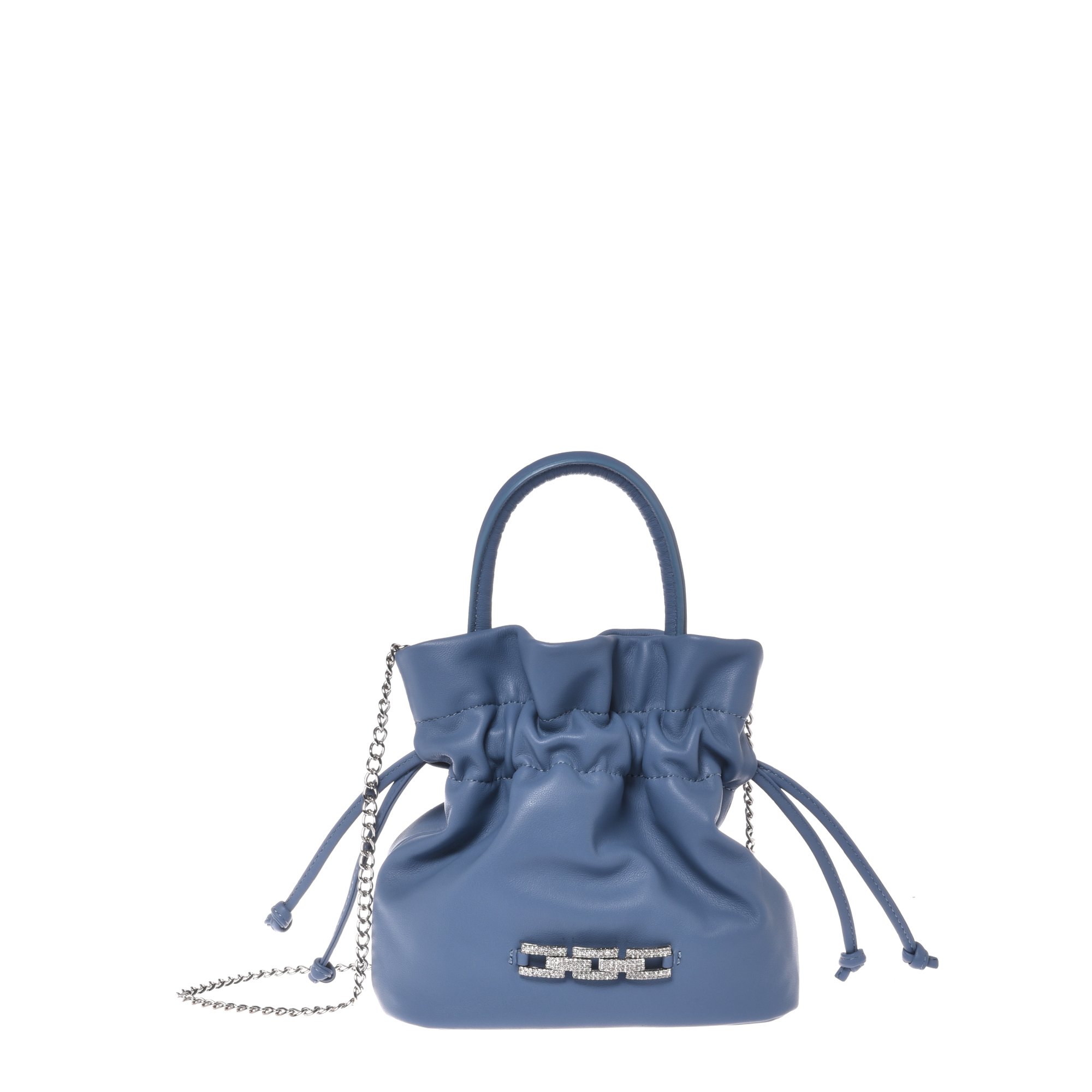 Light blue leather clutch image