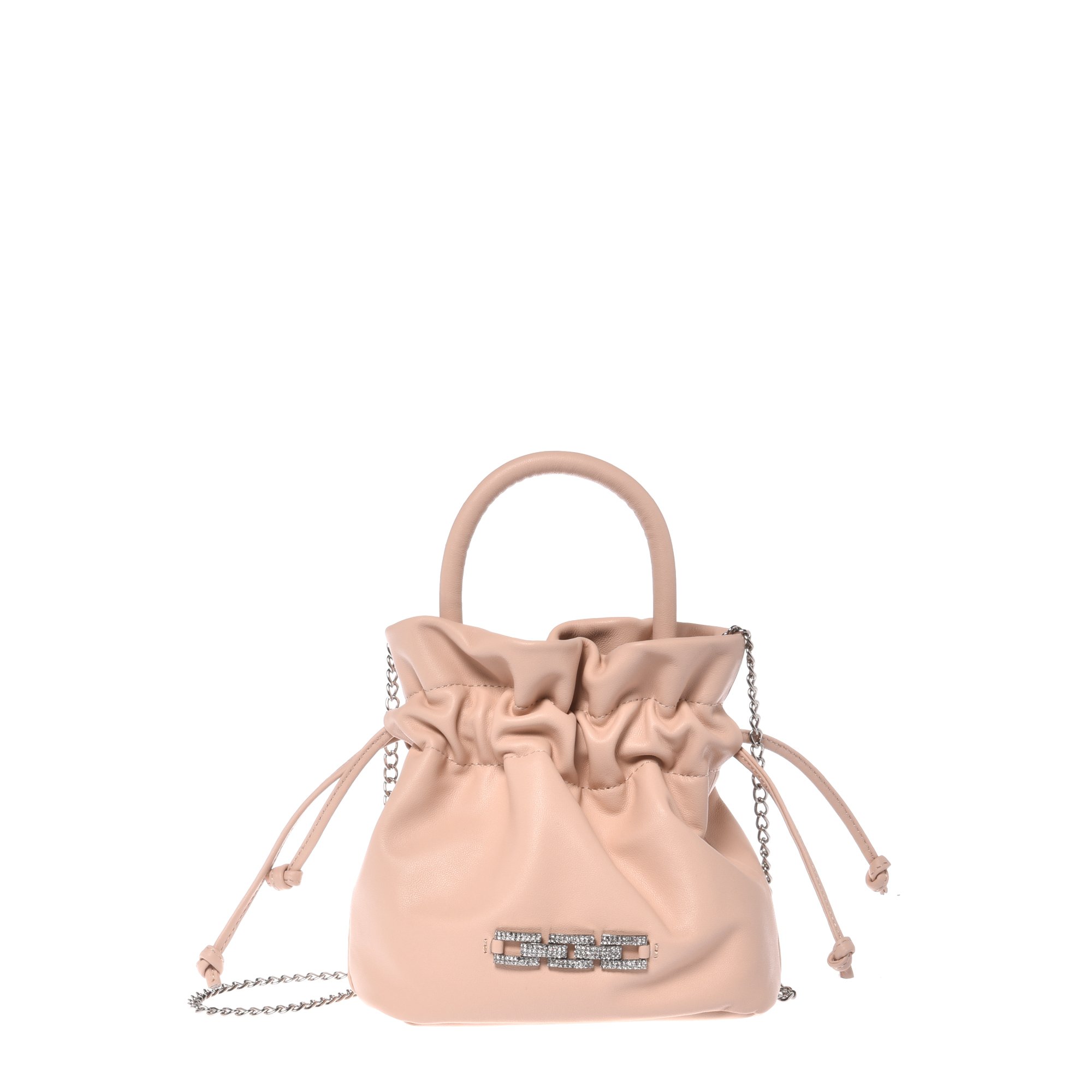 Nude leather clutch image
