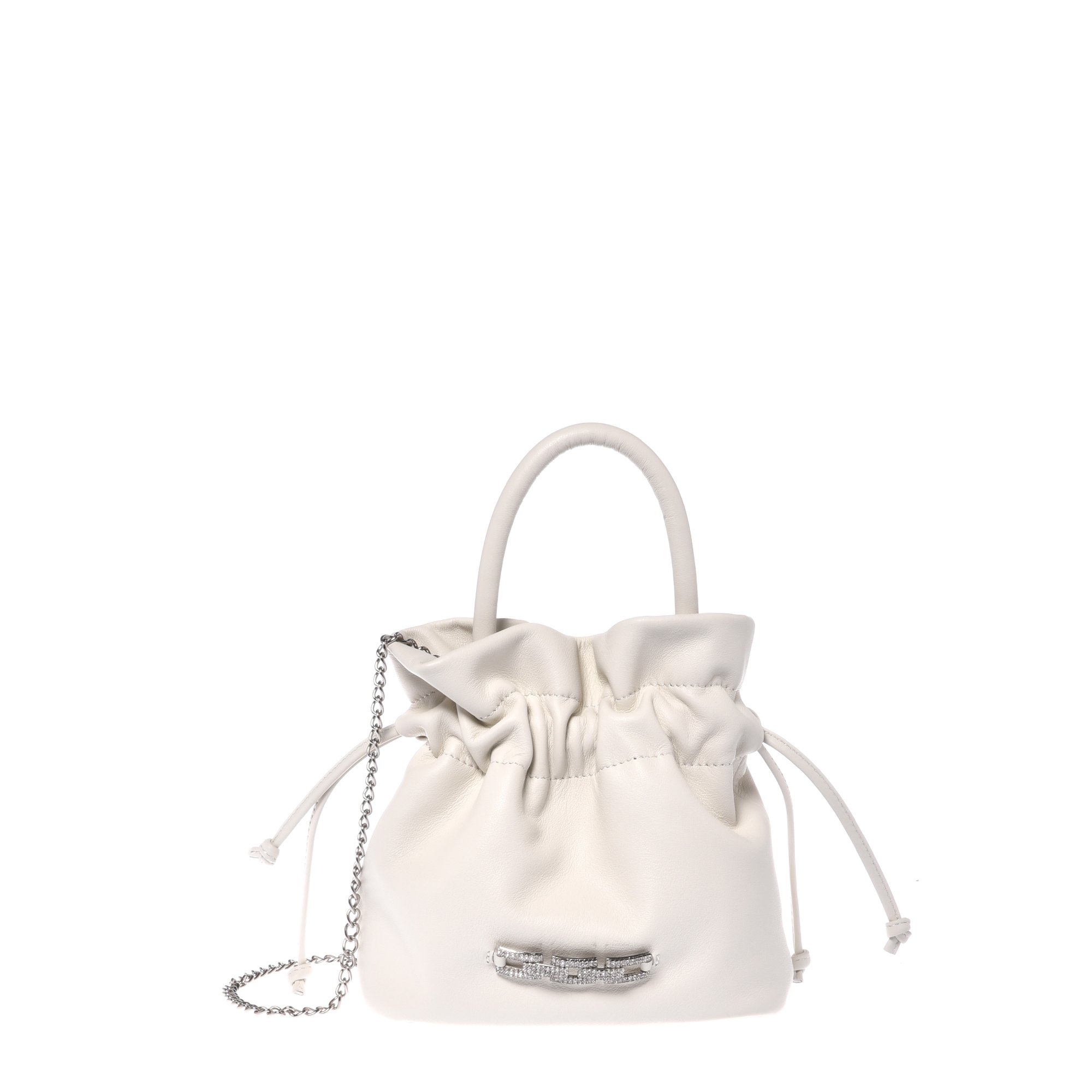 White leather clutch image