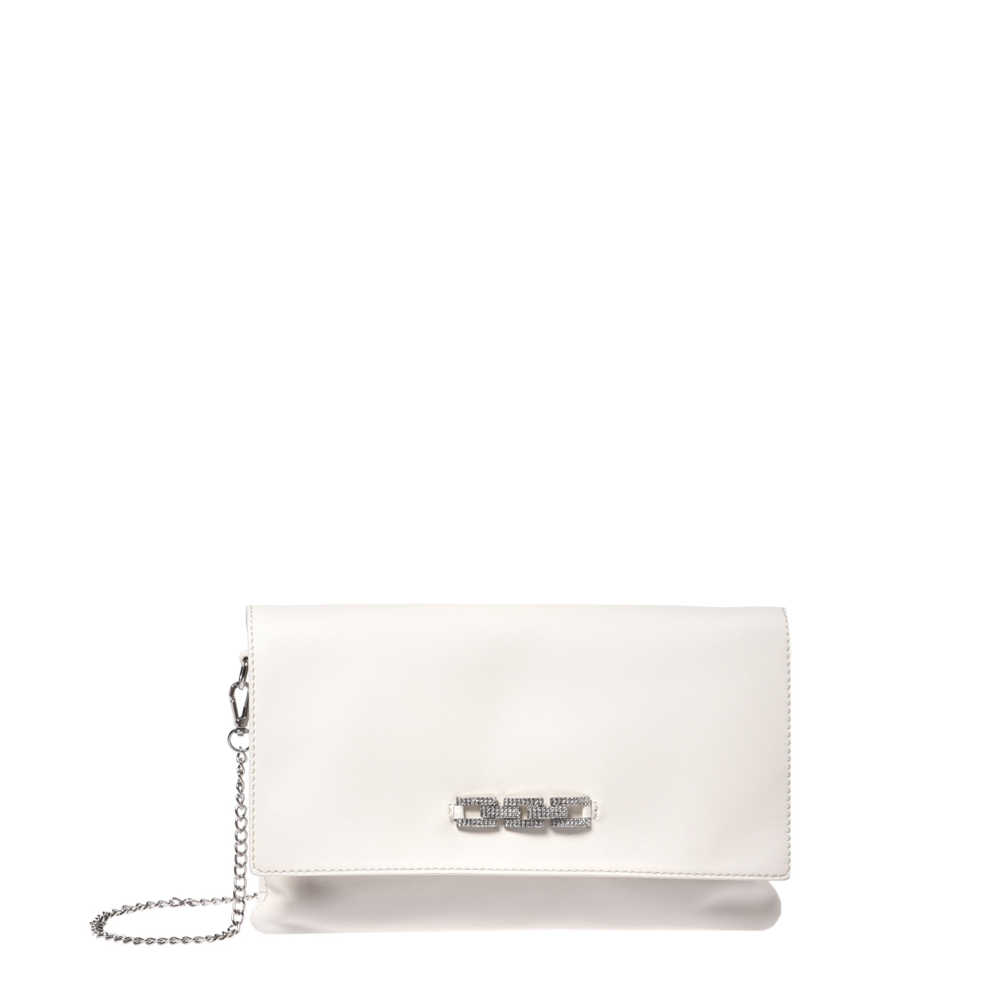 White leather clutch image