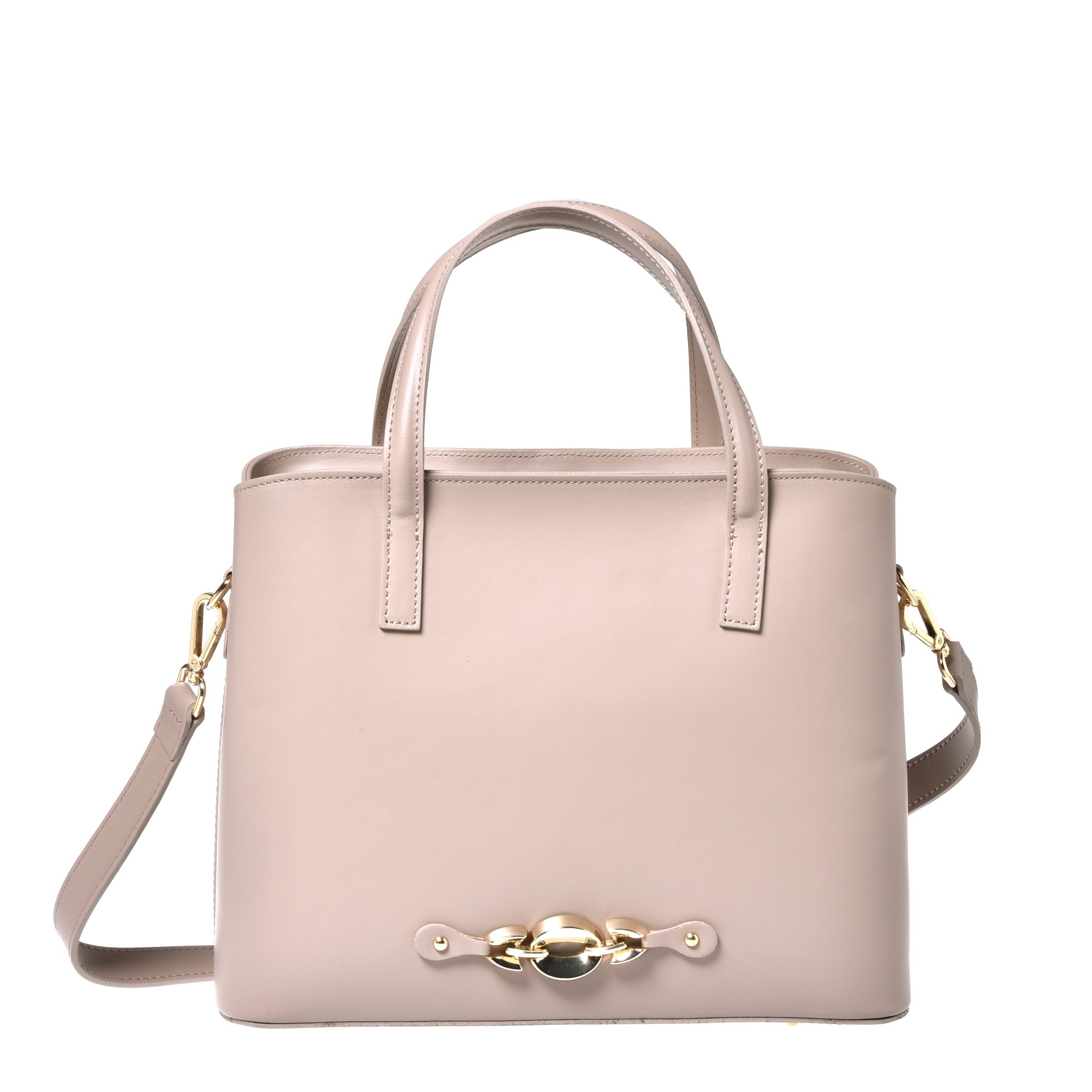 Nude leather handbag image