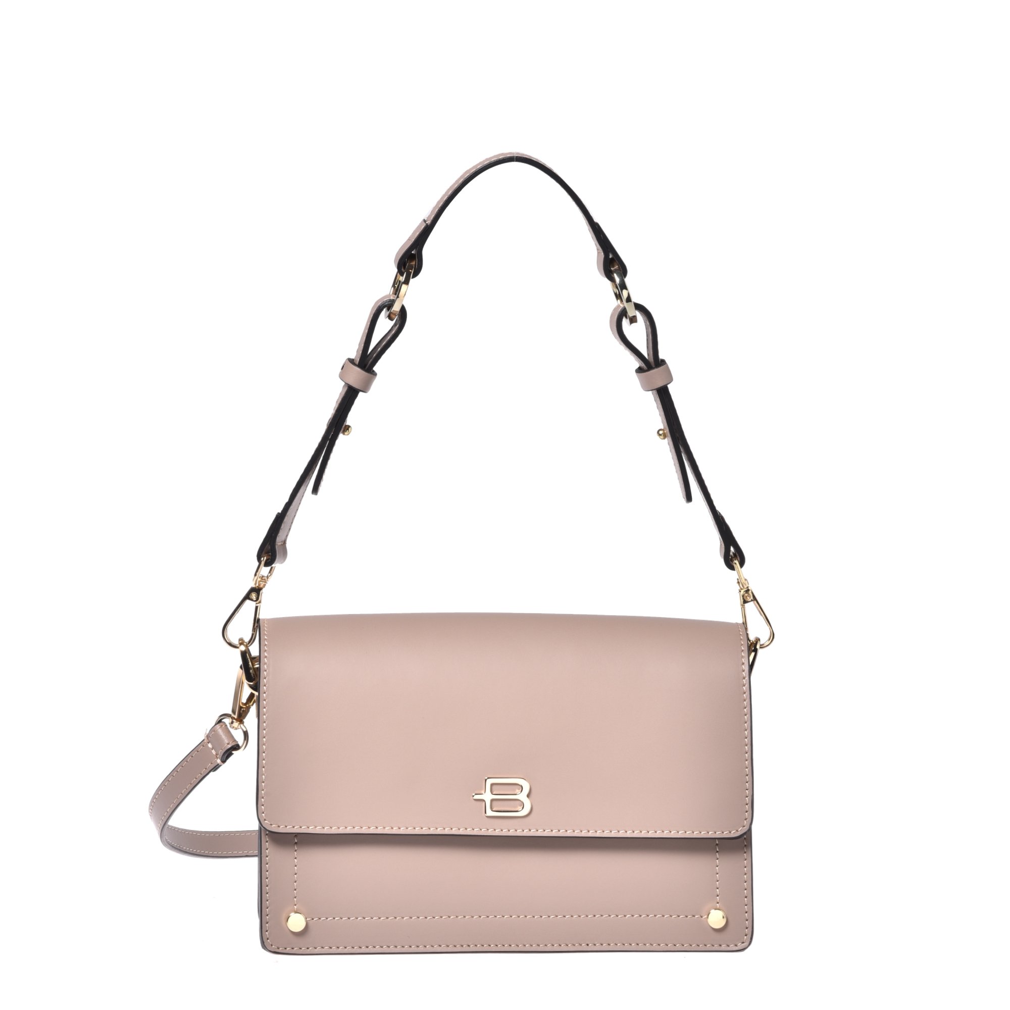Nude leather shoulder bag image