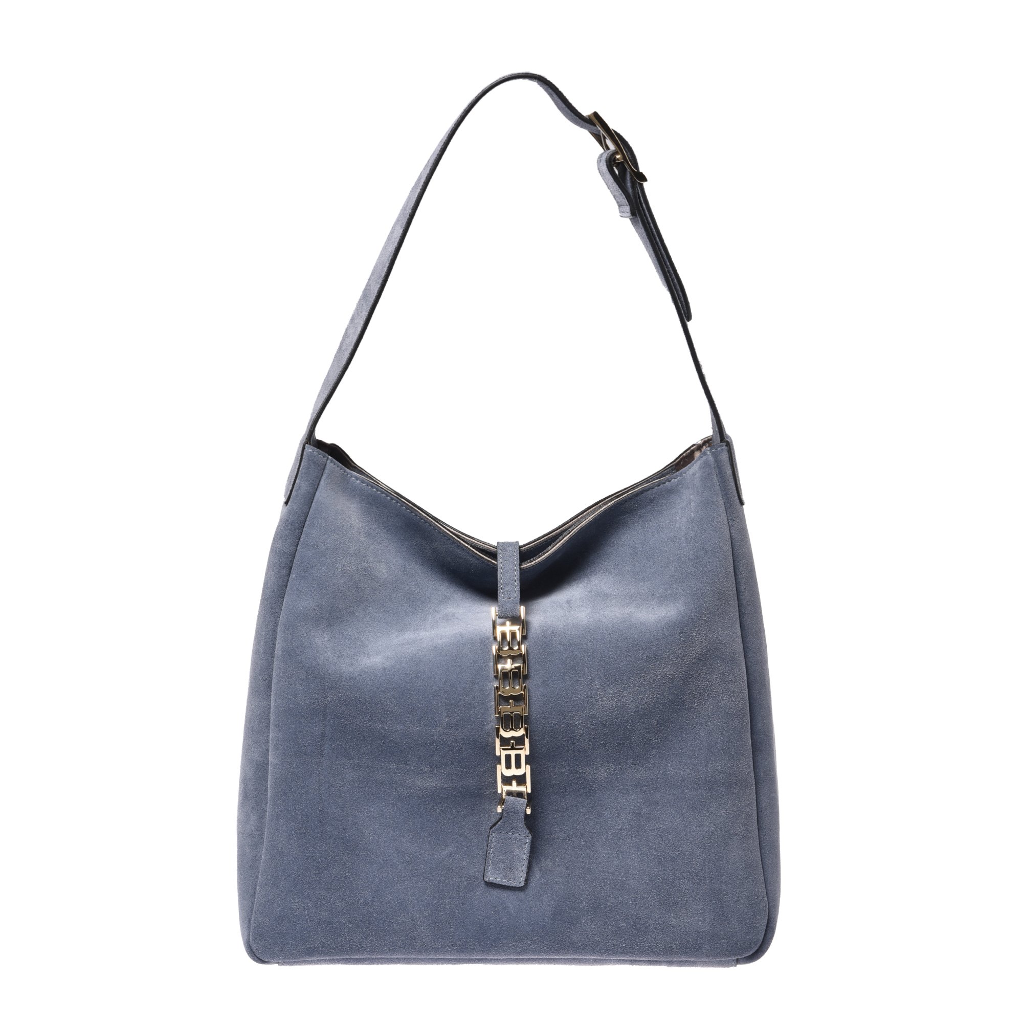 Cerulean suede leather shoulder bag image