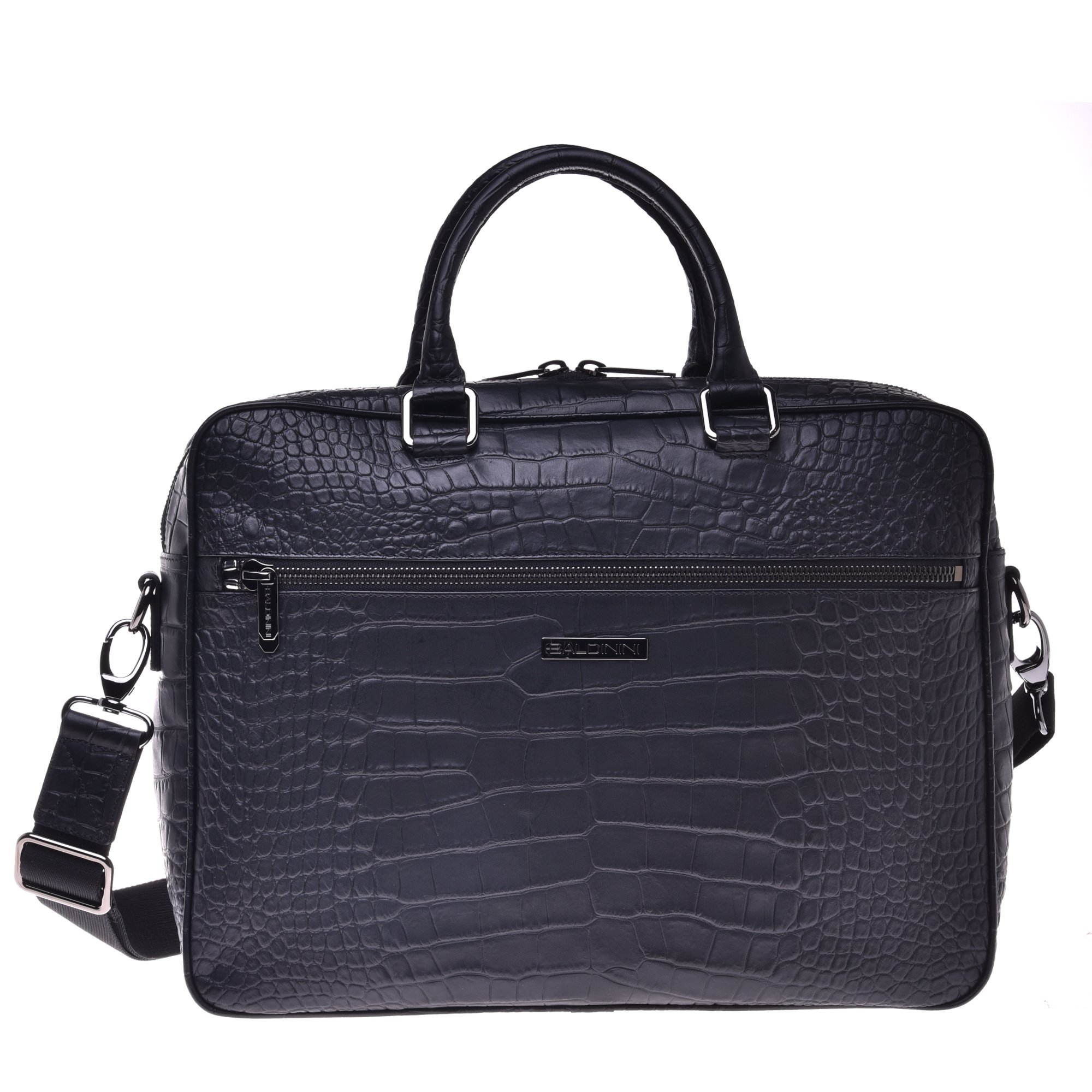 Professional bag with black crocodile print image