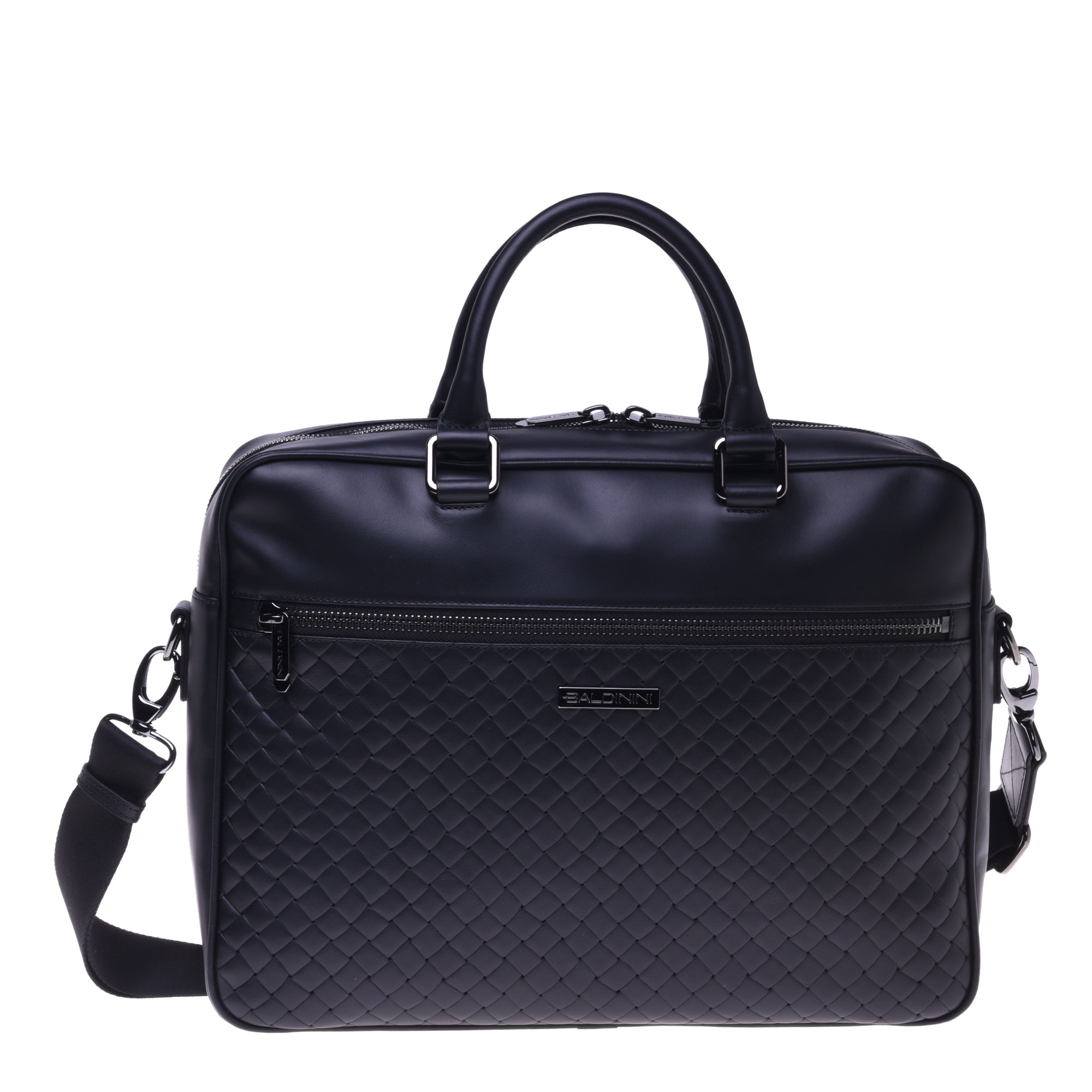 Professional bag in black woven leather image
